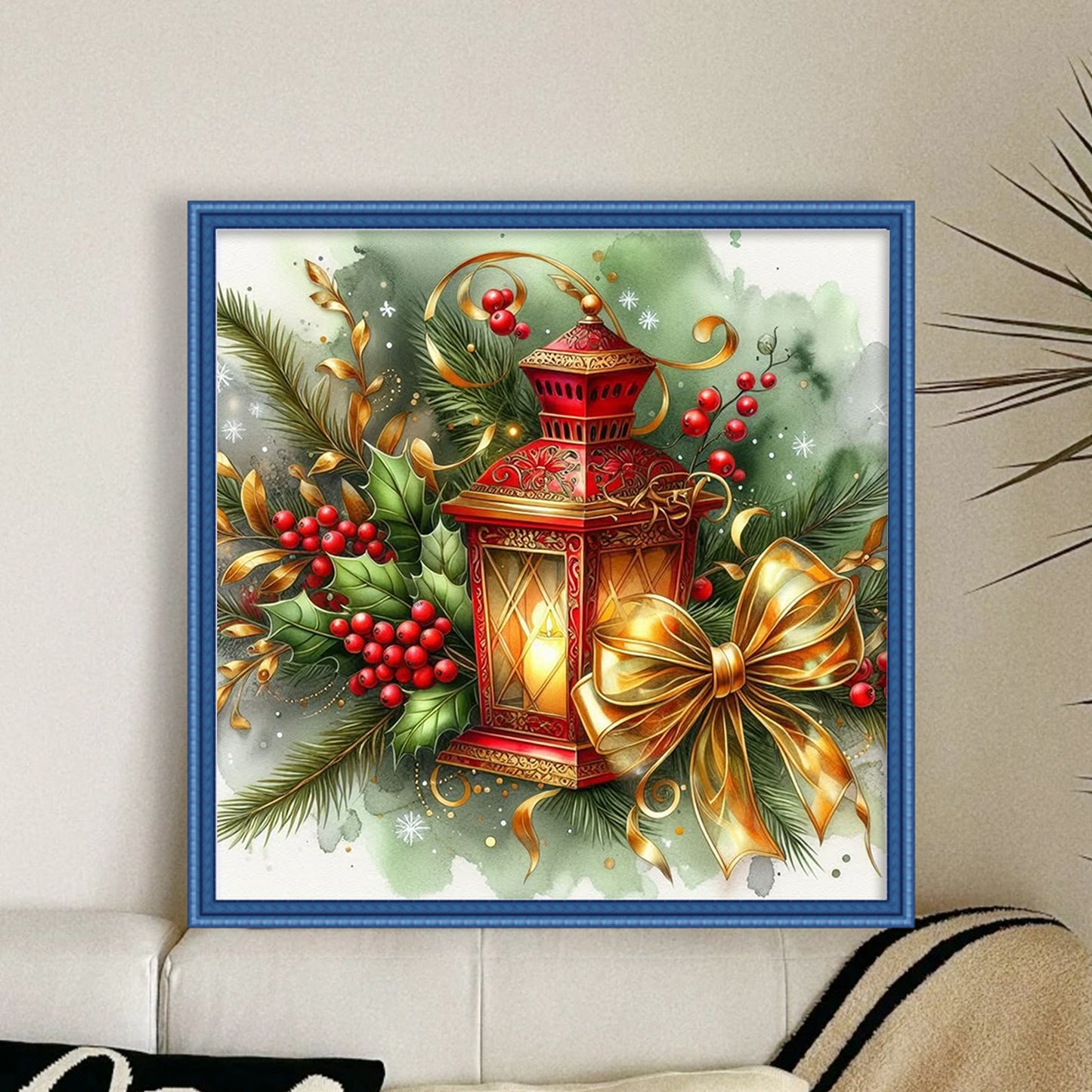 Christmas Lights - Full 11CT Stamped Cross Stitch 40x40CM - Huacan