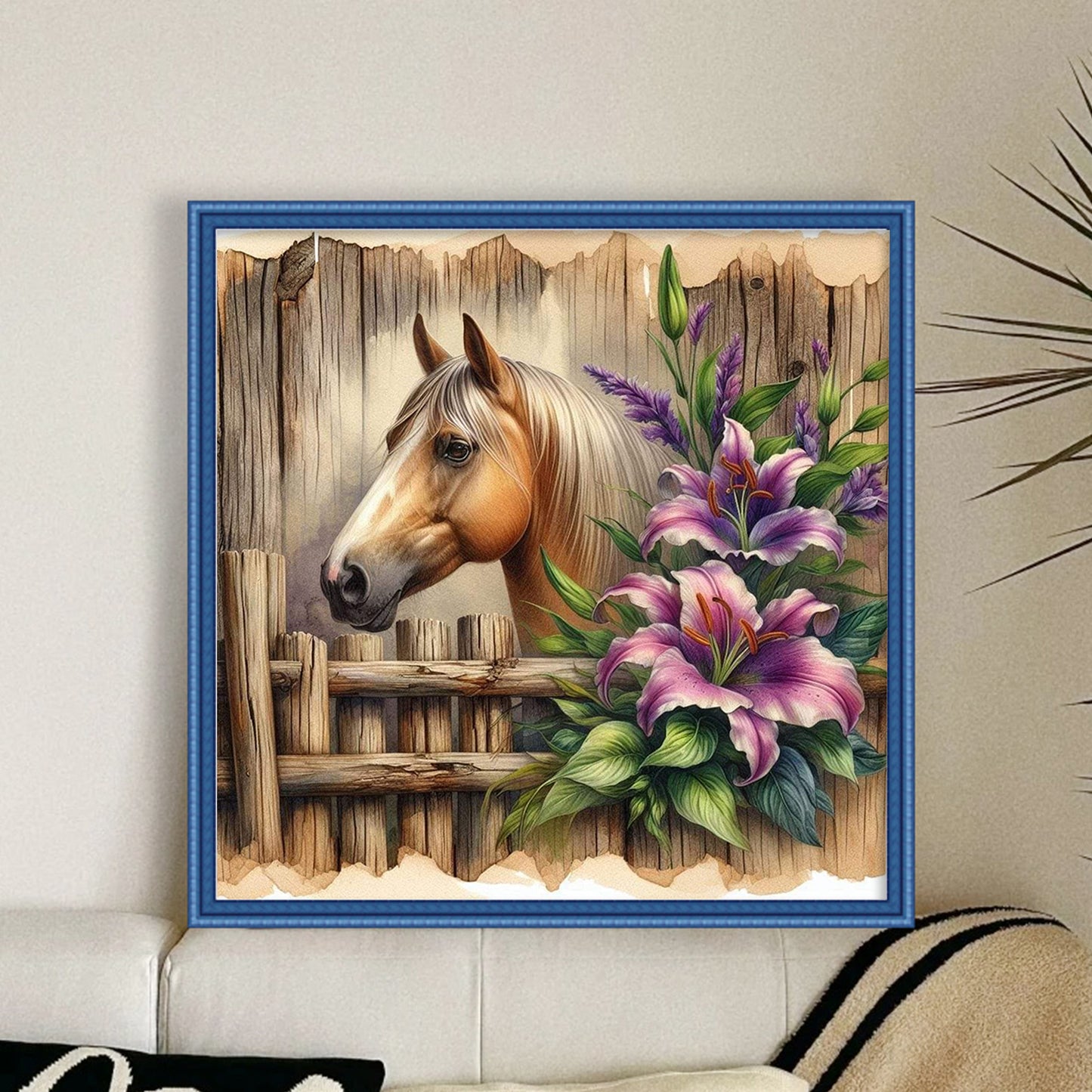 Horse - Full 11CT Stamped Cross Stitch 40x40CM - Huacan