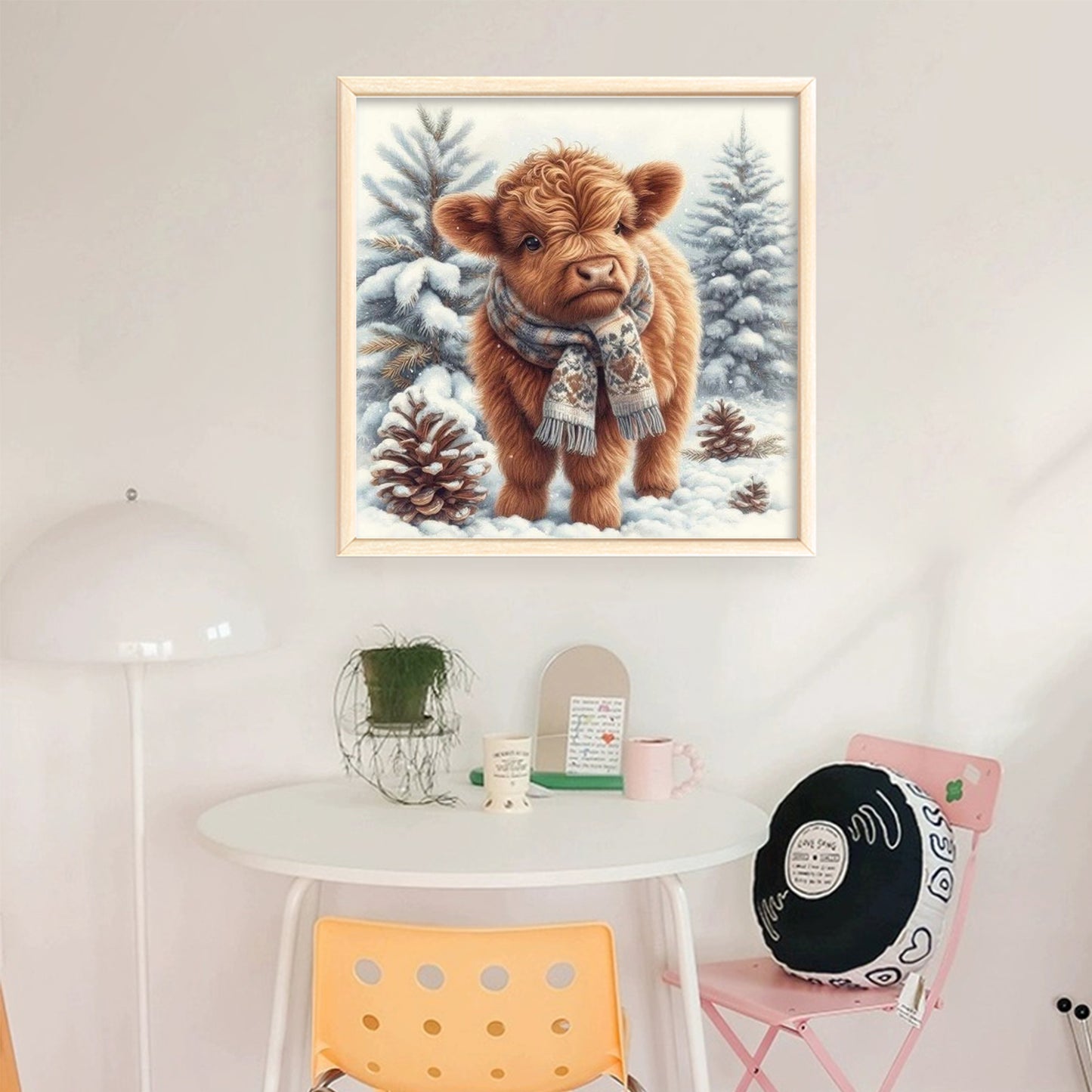 Winter Yak - Full 11CT Stamped Cross Stitch 40x40CM - Huacan