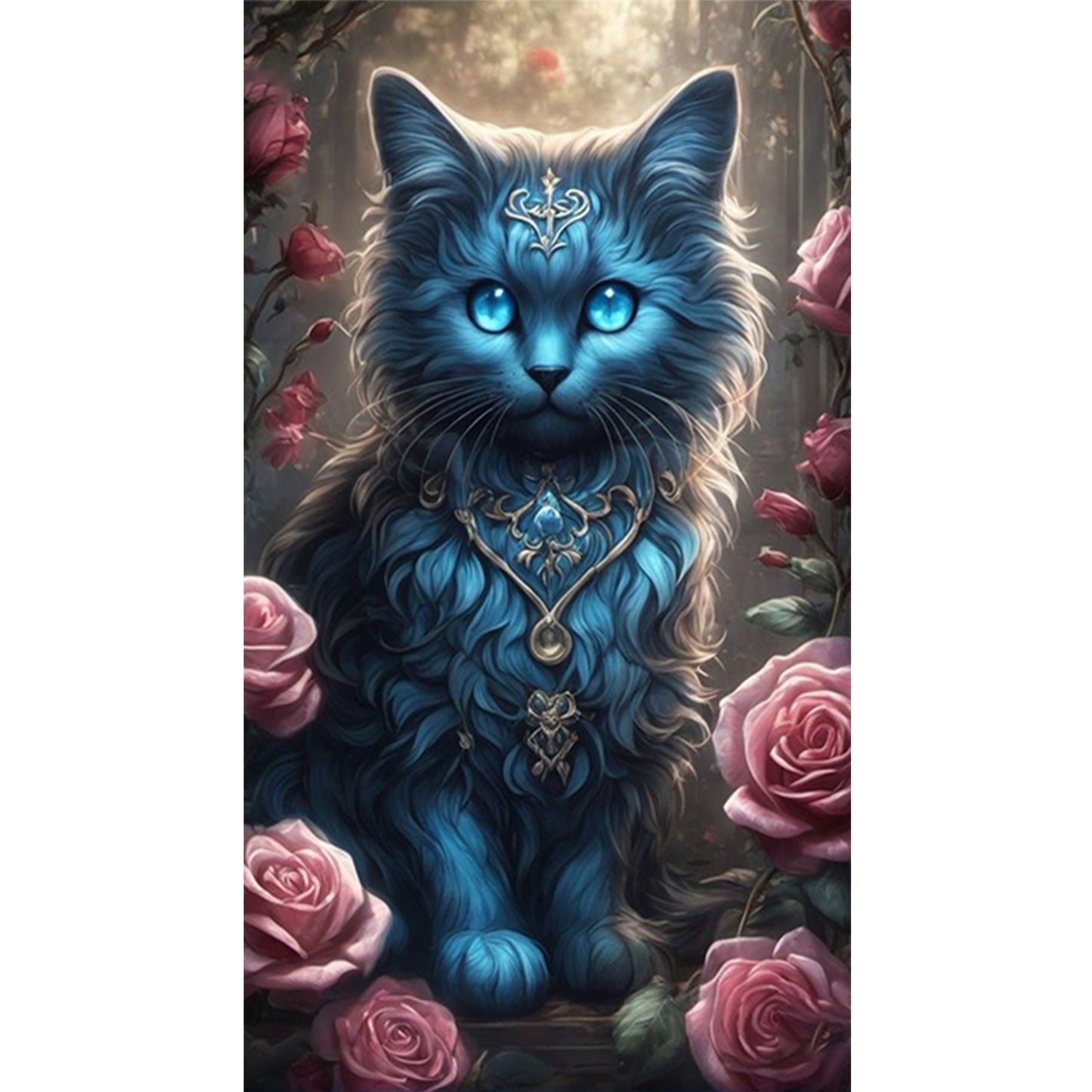 Cat - Full 11CT Stamped Cross Stitch 40x70CM - Huacan