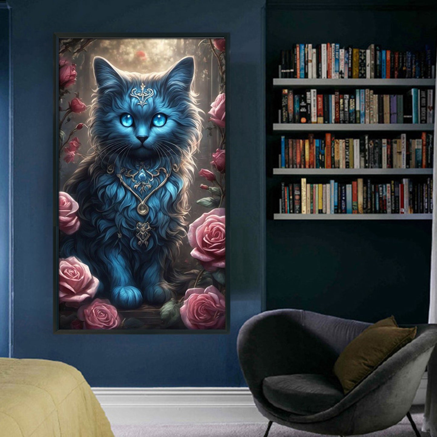 Cat - Full 11CT Stamped Cross Stitch 40x70CM - Huacan