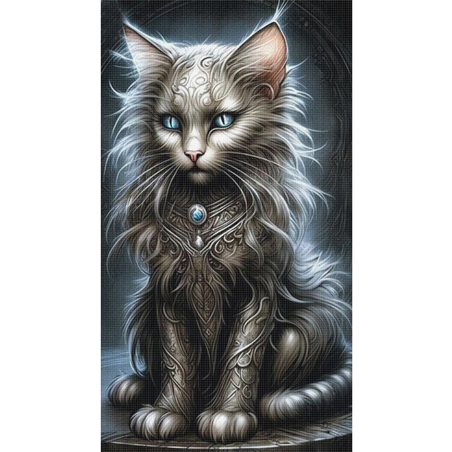 Cat - Full 11CT Stamped Cross Stitch 40x70CM - Huacan