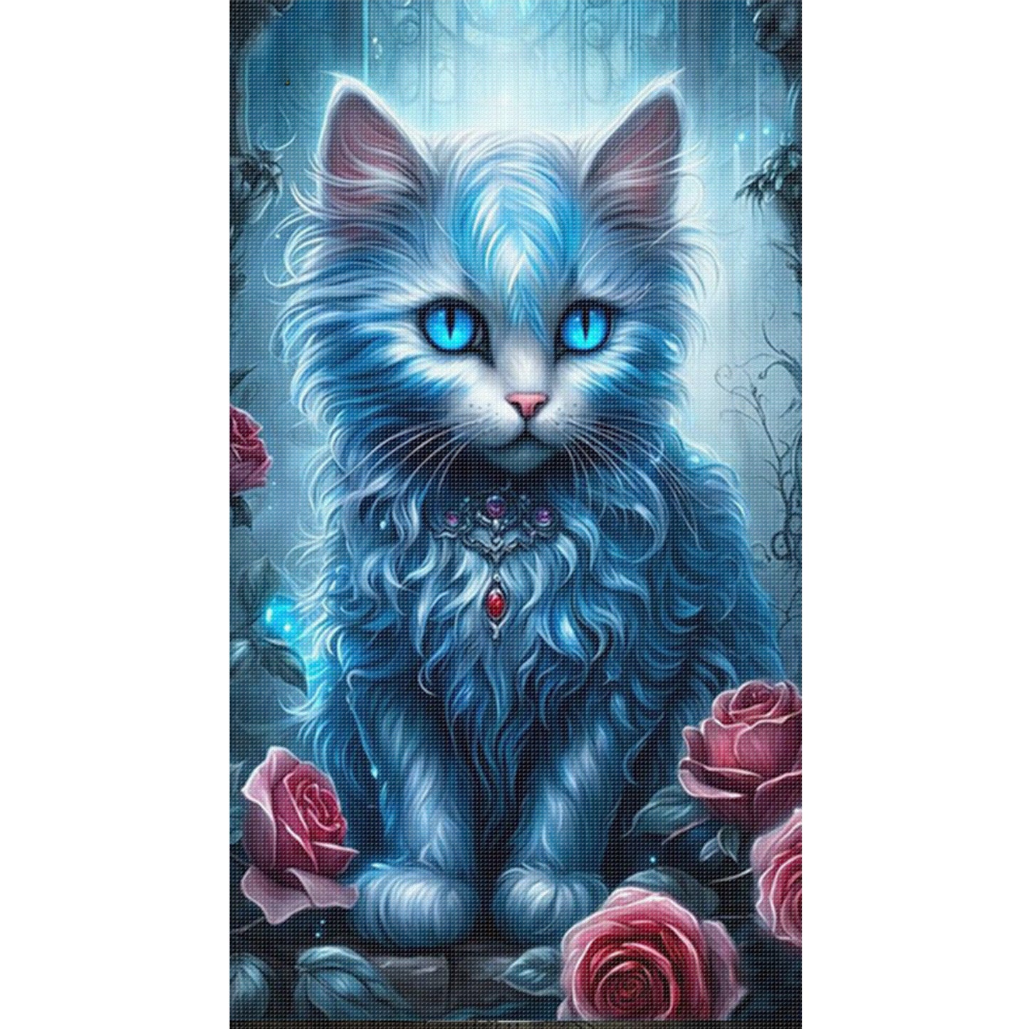 Cat - Full 11CT Stamped Cross Stitch 40x70CM - Huacan