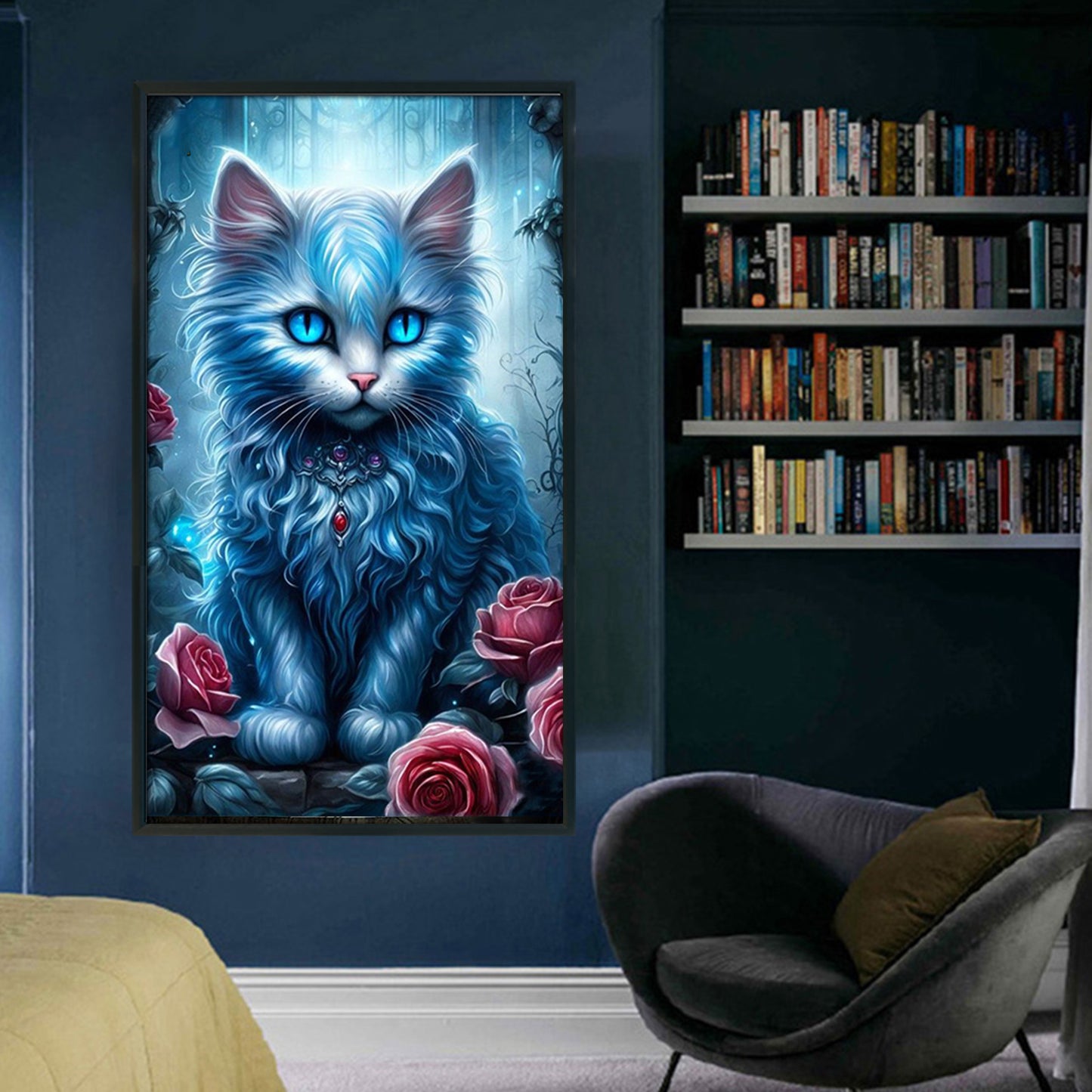 Cat - Full 11CT Stamped Cross Stitch 40x70CM - Huacan