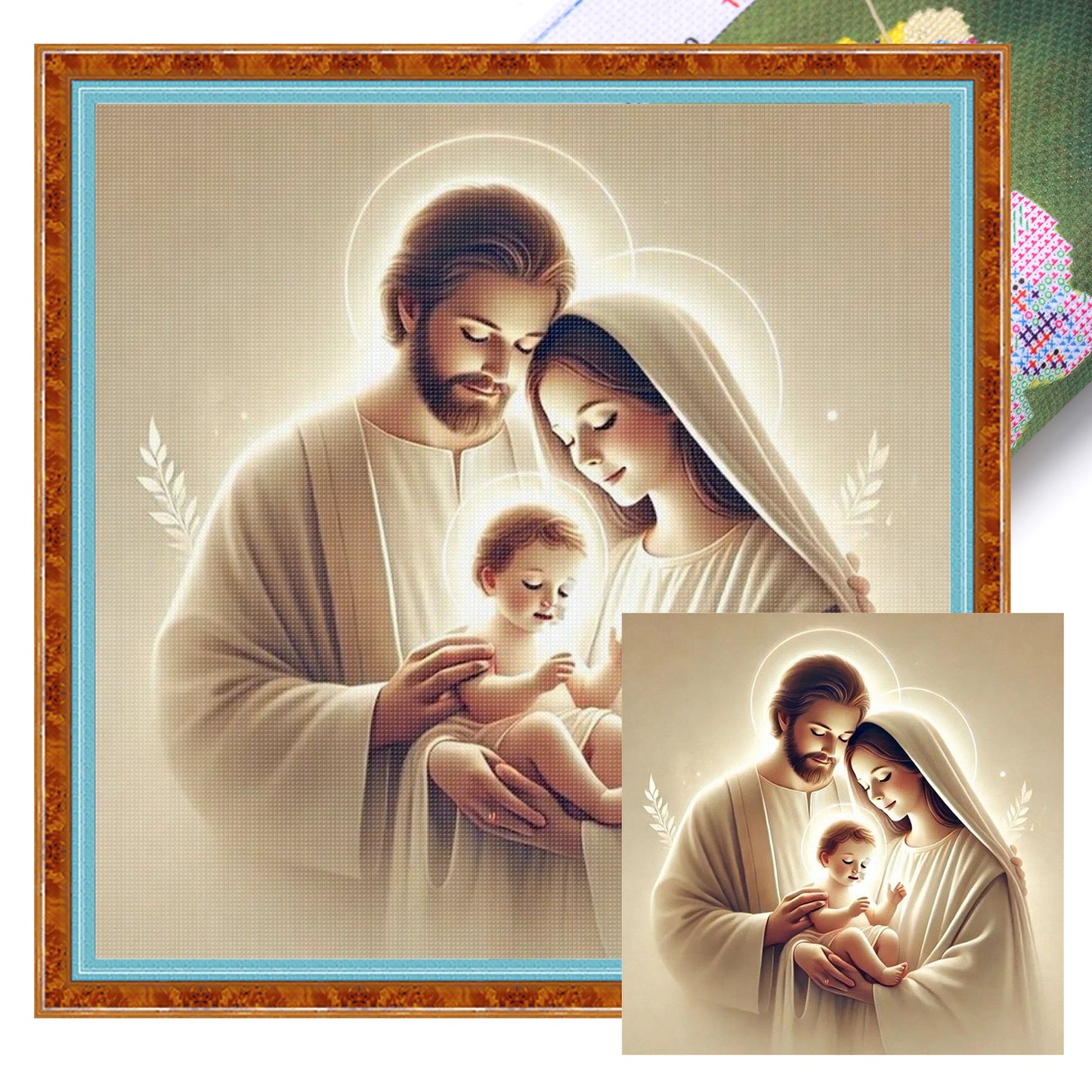 Jesus - Full 11CT Stamped Cross Stitch 45x45CM - Huacan
