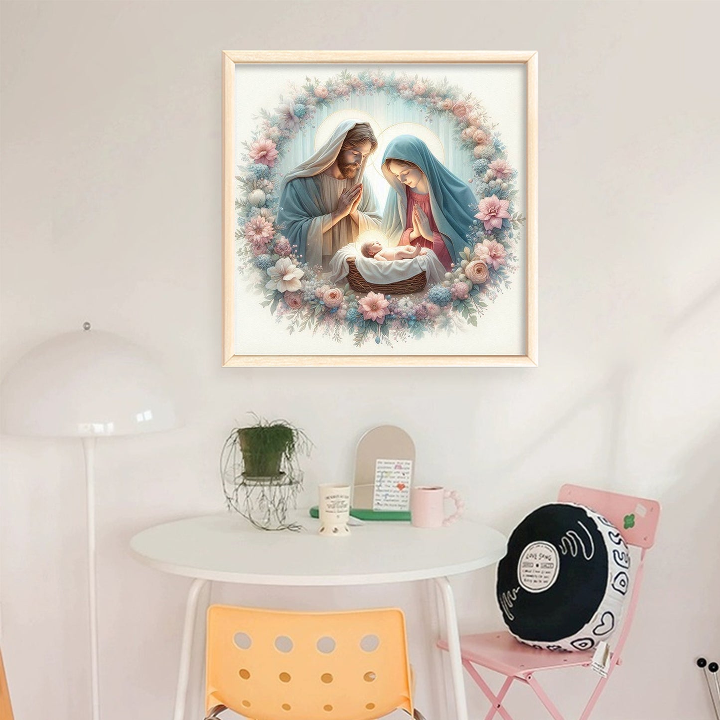 Virgin Mary - Full 11CT Stamped Cross Stitch 45x45CM - Huacan