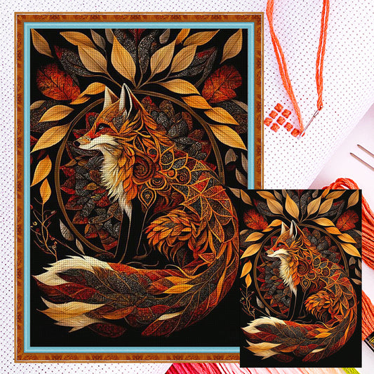 Fox - Full 14CT Counted Cross Stitch 40x60CM - Yishu