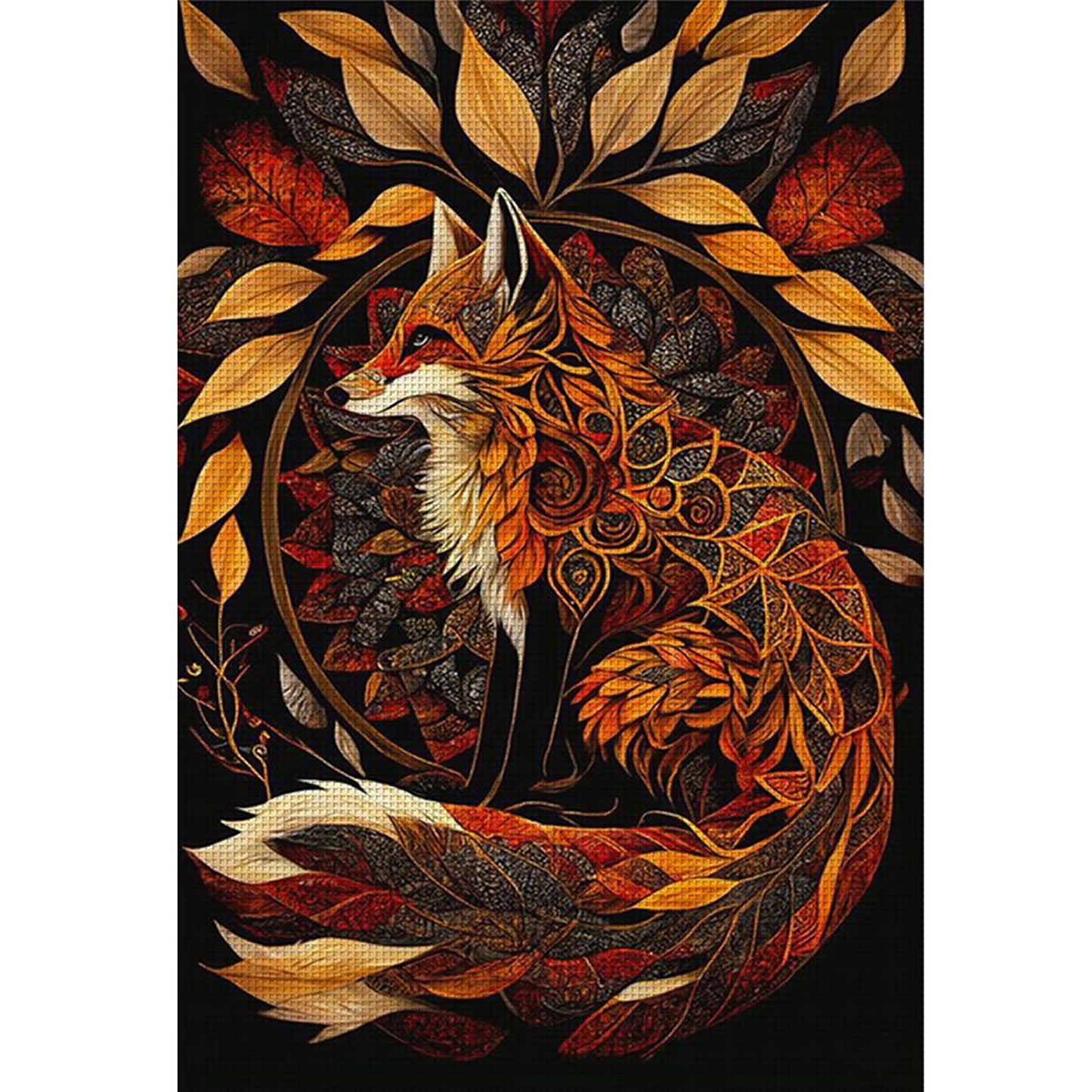 Fox - Full 14CT Counted Cross Stitch 40x60CM - Yishu