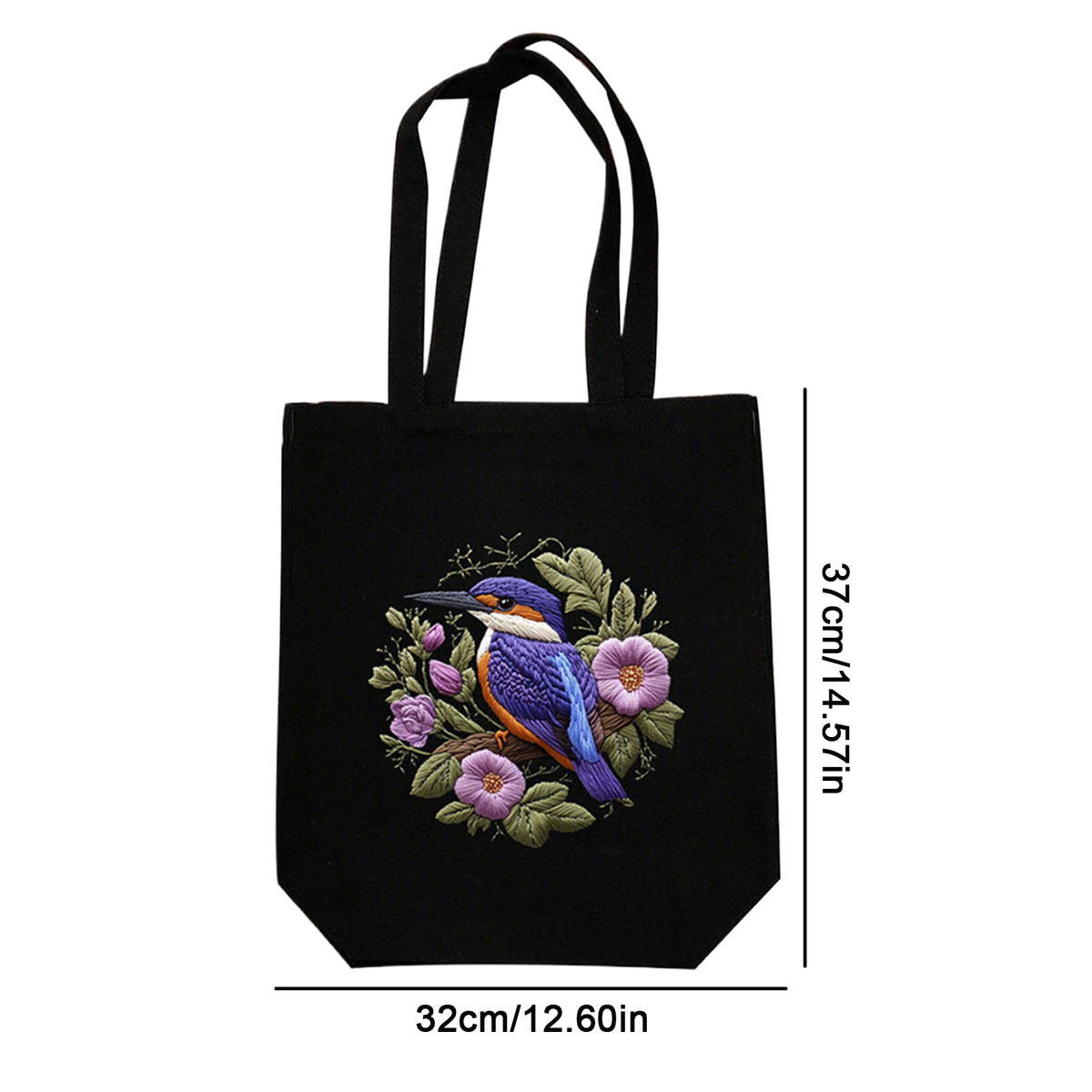 Flowers And Birds - DIY Embroidery Cross Stitch Kit with Pattern Cotton Threads Needles Hoop 32×37CM/12.60×14.57in