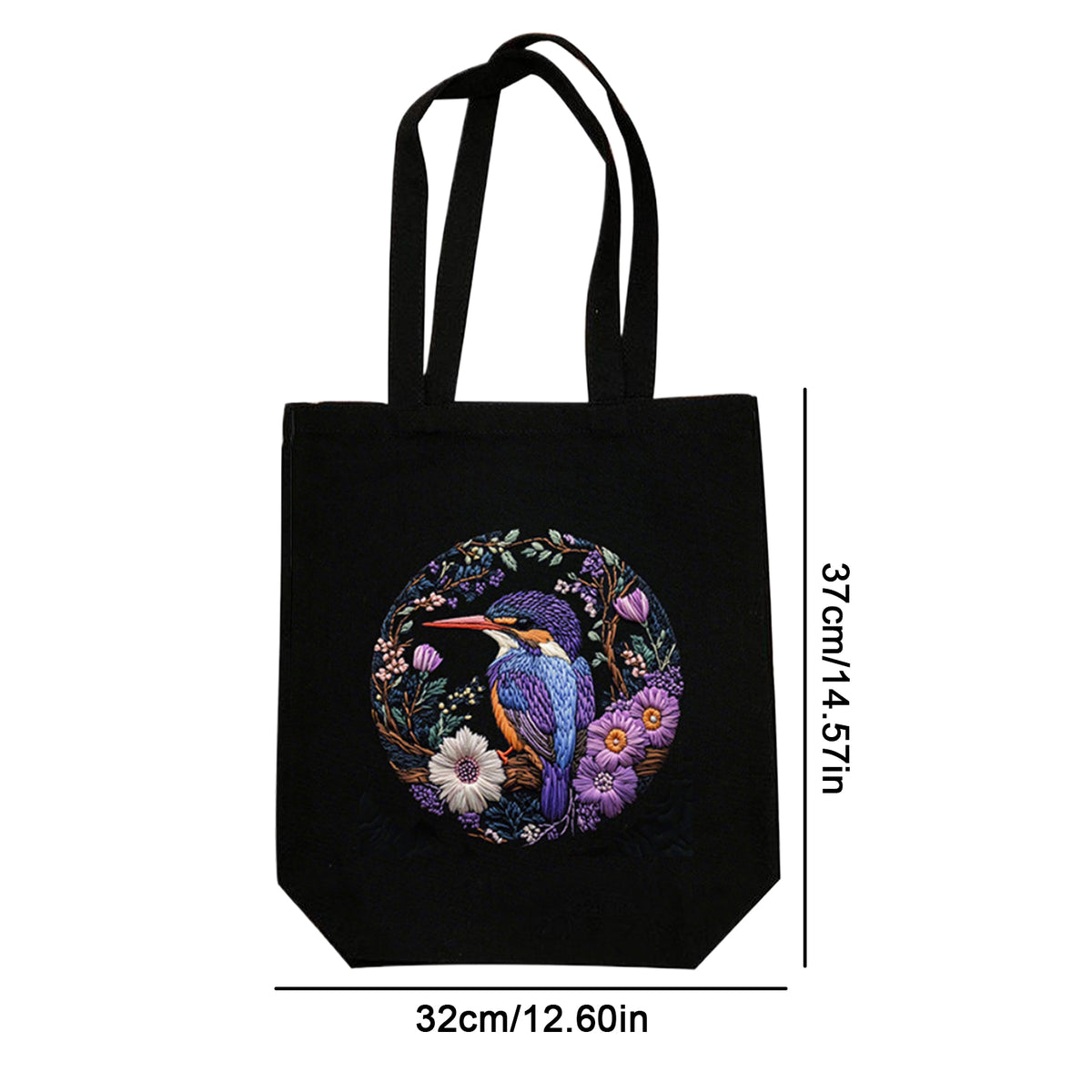 Flowers And Birds - DIY Embroidery Cross Stitch Kit with Pattern Cotton Threads Needles Hoop 32×37CM/12.60×14.57in