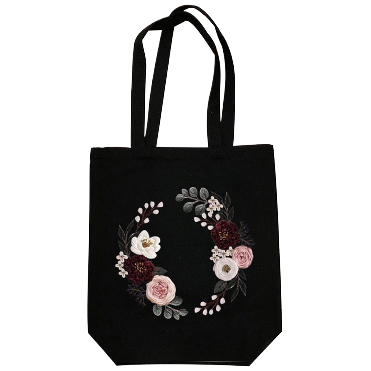 Flower - DIY Embroidery Cross Stitch Kit with Pattern Cotton Threads Needles Hoop 32×37CM/12.60×14.57in