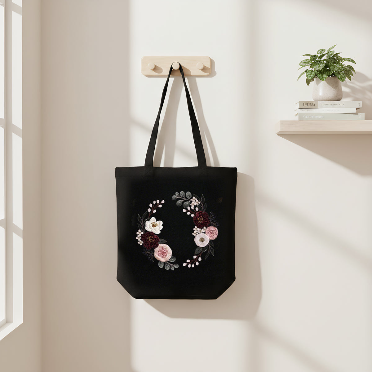 Flower - DIY Embroidery Cross Stitch Kit with Pattern Cotton Threads Needles Hoop 32×37CM/12.60×14.57in