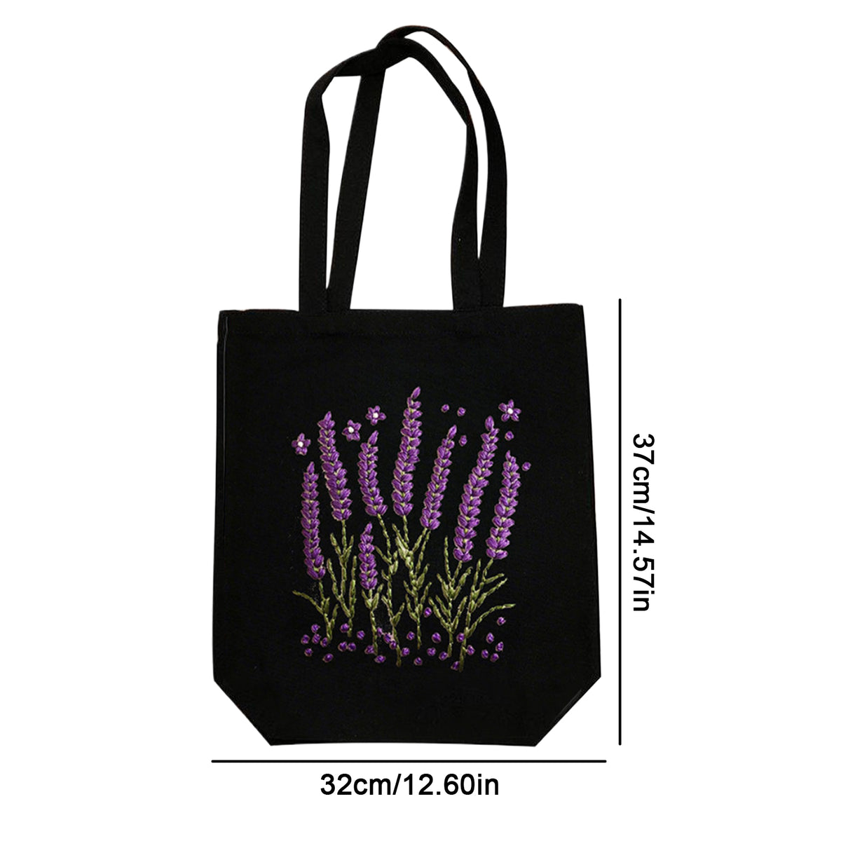 Lavender - DIY Embroidery Cross Stitch Kit with Pattern Cotton Threads Needles Hoop 32×37CM/12.60×14.57in