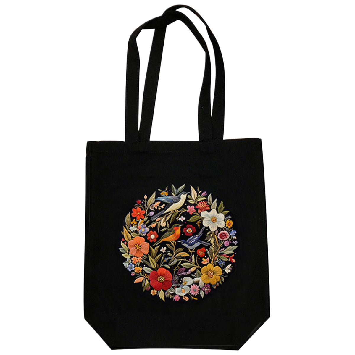 Flowers And Birds - DIY Embroidery Cross Stitch Kit with Pattern Cotton Threads Needles Hoop 32×37CM/12.60×14.57in