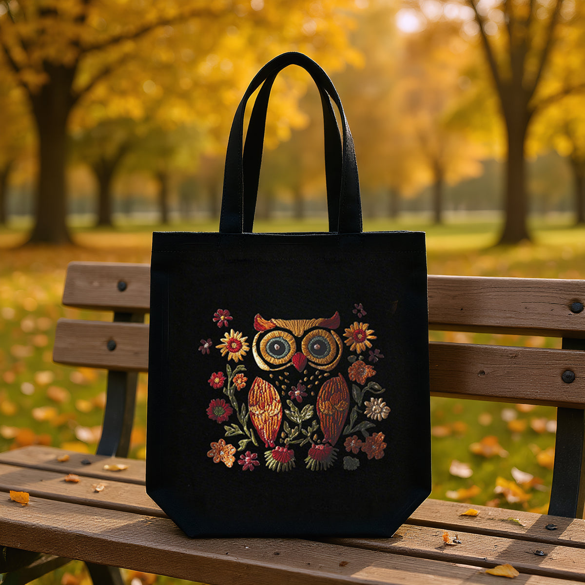 Eule – DIY-Stickpackung Kreuzstich-Set mit Zählmuster, Baumwollgarnen, Nadeln und Stickrahmen 32×37 cm