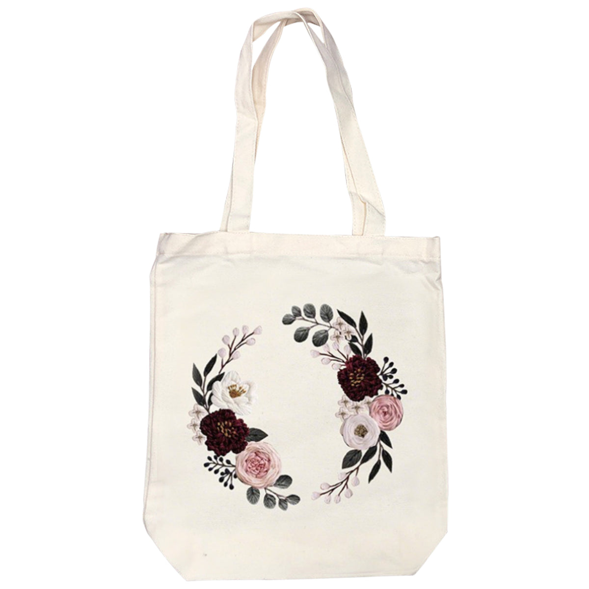 Wreath - DIY Embroidery Cross Stitch Kit with Pattern Cotton Threads Needles Hoop 32×37CM/12.60×14.57in