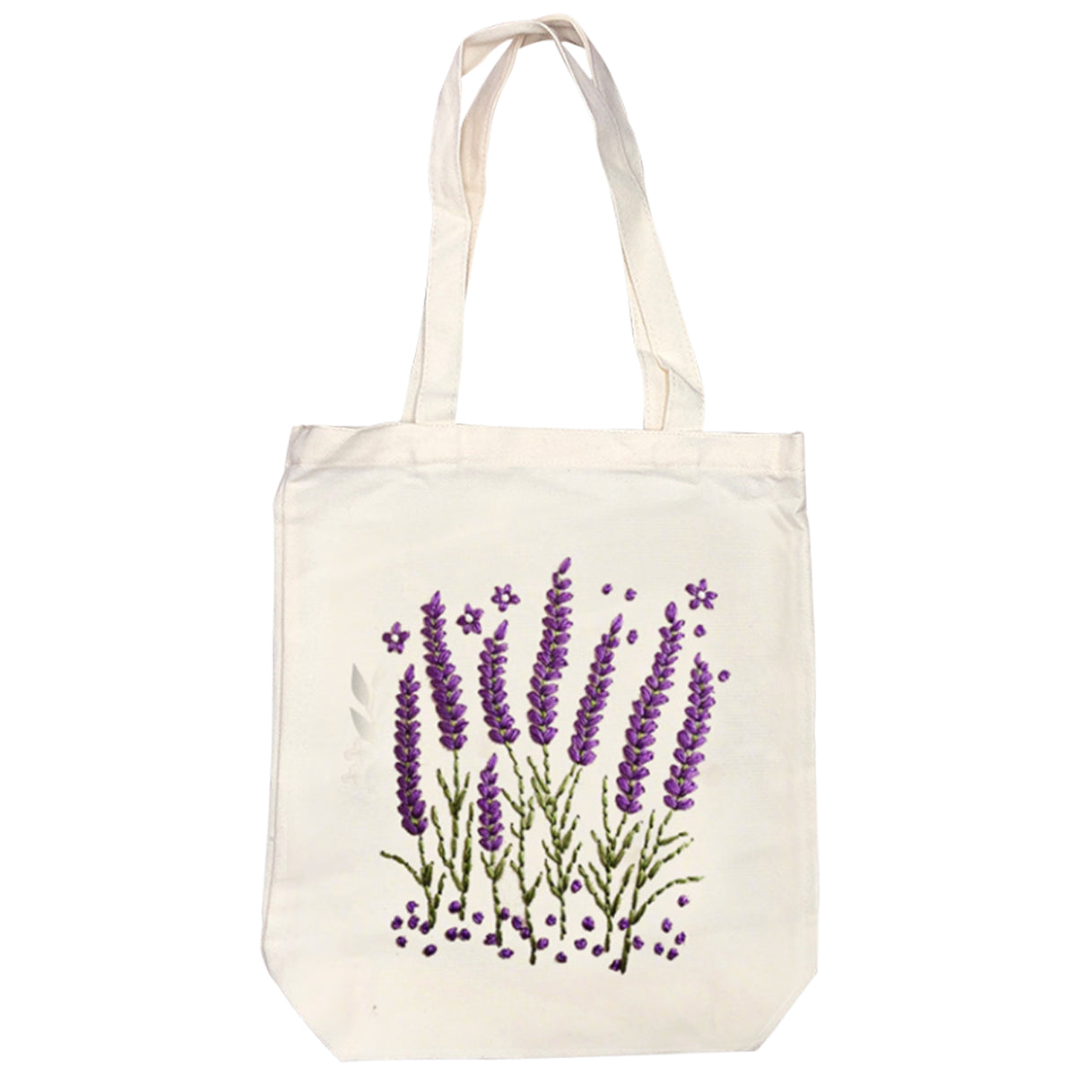Lavendel – DIY-Stickset für Kreuzstich mit Muster, Baumwollgarnen, Nadeln und Stickrahmen, 32 × 37 cm / 12,60 × 14,57 Zoll