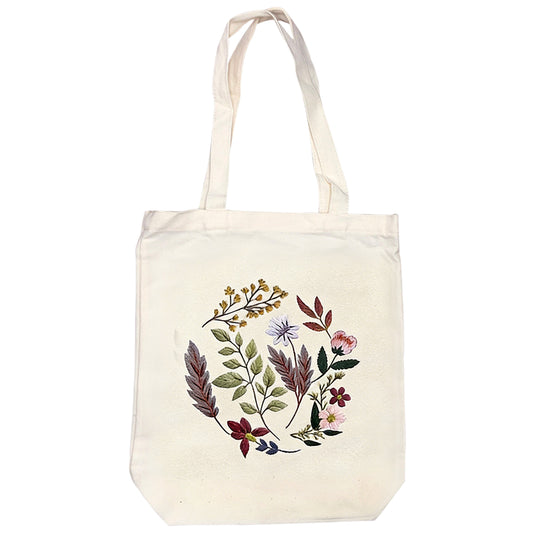 Flowers And Grass - DIY Embroidery Cross Stitch Kit with Pattern Cotton Threads Needles Hoop 32×37CM/12.60×14.57in