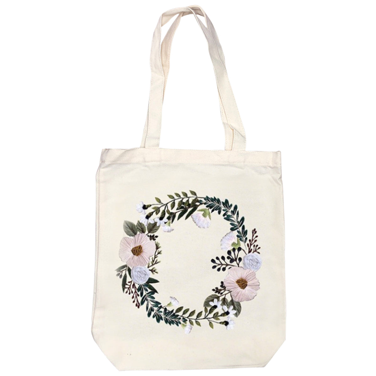 Flowers And Grass - DIY Embroidery Cross Stitch Kit with Pattern Cotton Threads Needles Hoop 32×37CM/12.60×14.57in