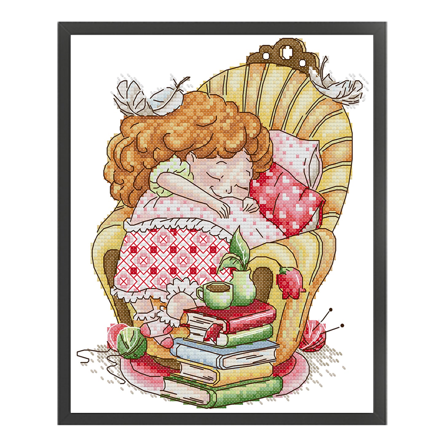 Wish You Sweet Dreams - Partial 14CT Stamped Cross Stitch 21x27CM - Joy Sunday Backstitch+Half Cross Stitch