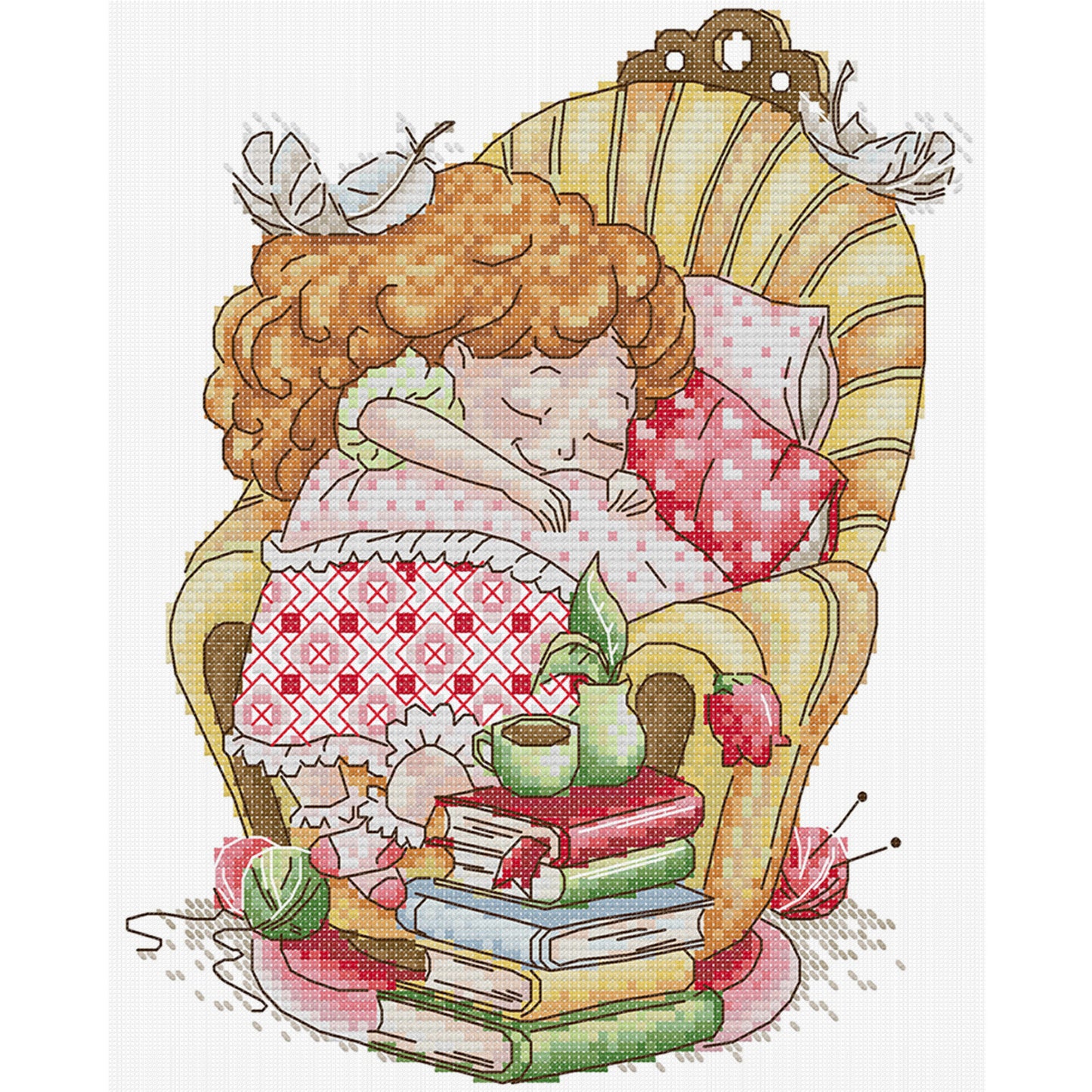 Wish You Sweet Dreams - Partial 14CT Stamped Cross Stitch 21x27CM - Joy Sunday Backstitch+Half Cross Stitch