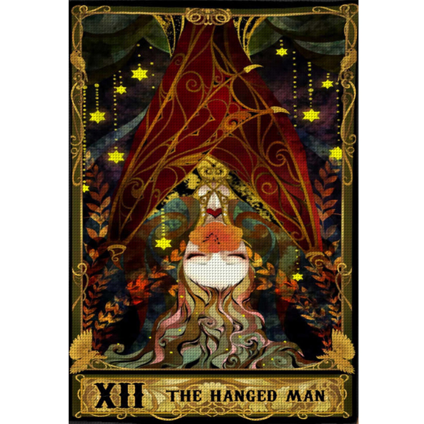 Tarot Series - The Hanged Man - Full 11CT Stamped Cross Stitch 50x70CM - Huacan