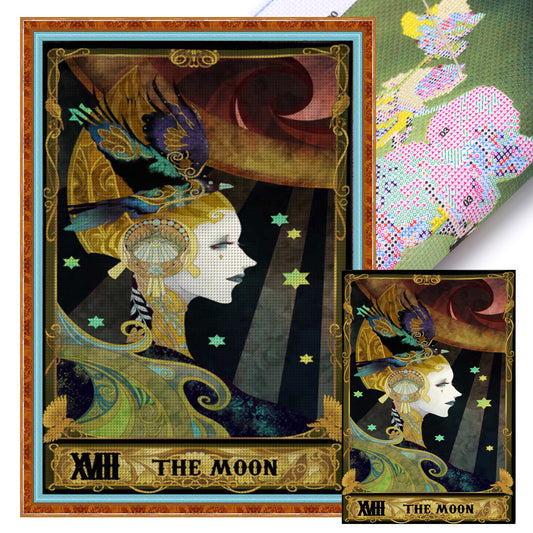 Tarot Series - The Moon - Full 11CT Stamped Cross Stitch 50x70CM - Huacan