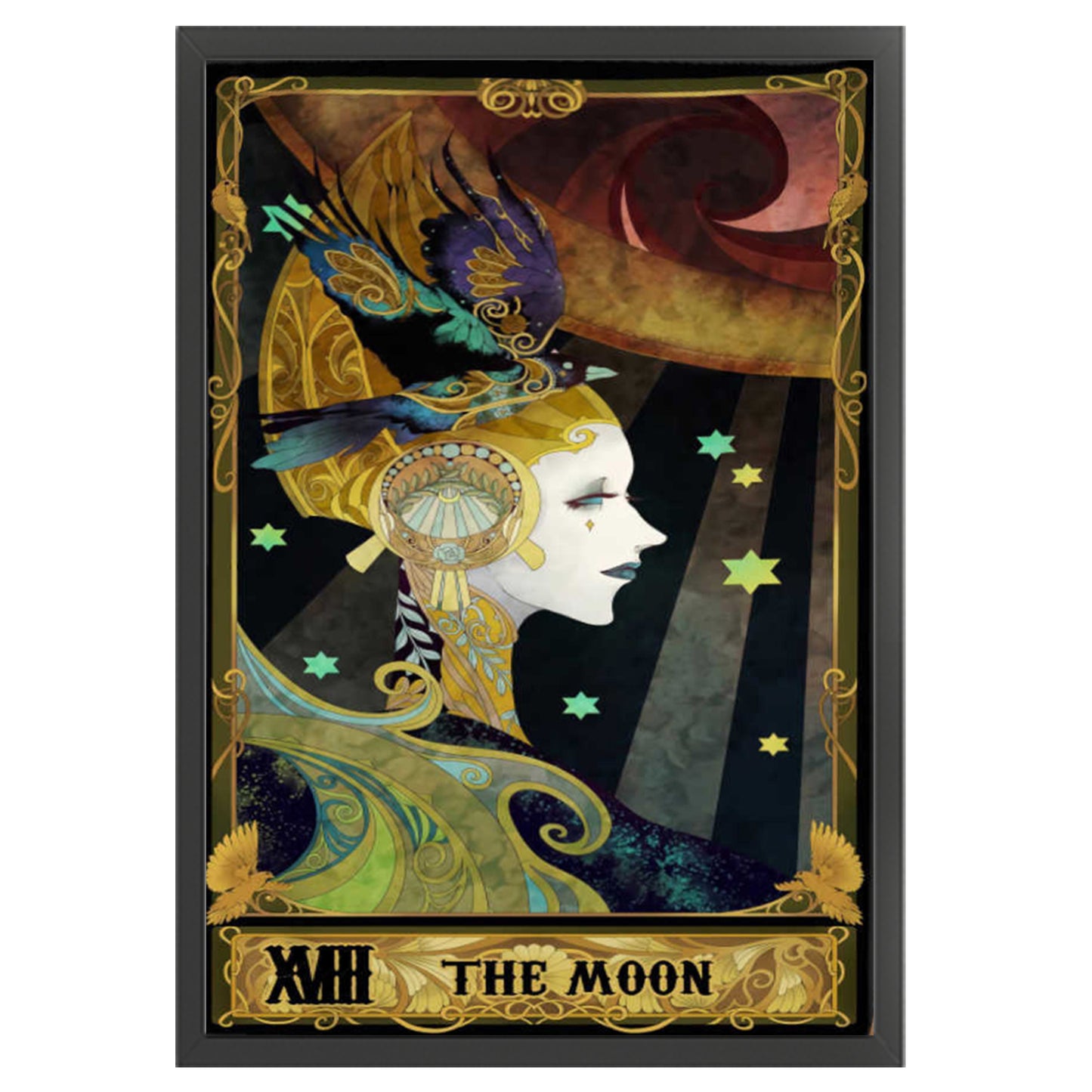 Tarot Series - The Moon - Full 11CT Stamped Cross Stitch 50x70CM - Huacan