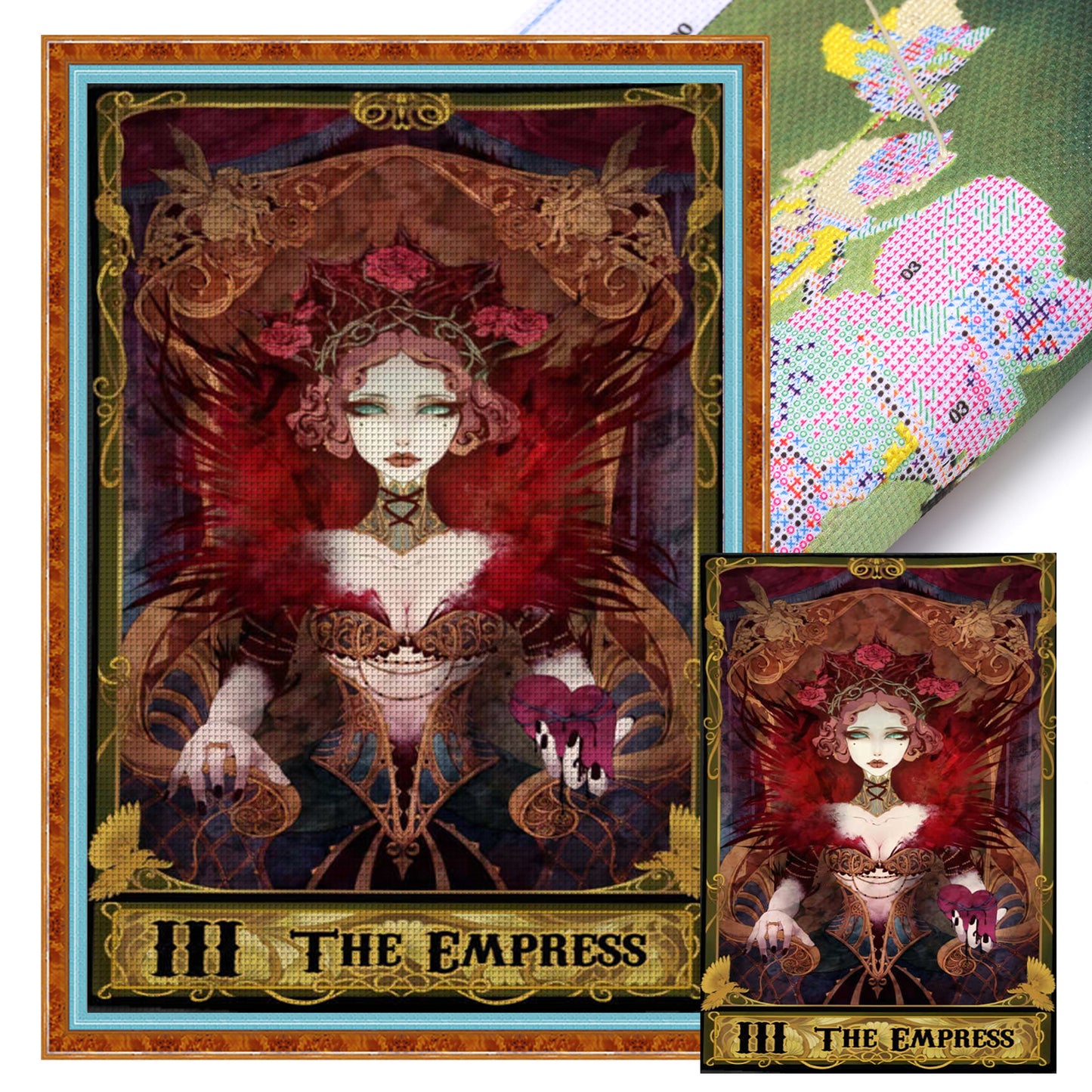 Tarot Series - The Empress - Full 11CT Stamped Cross Stitch 50x70CM - Huacan