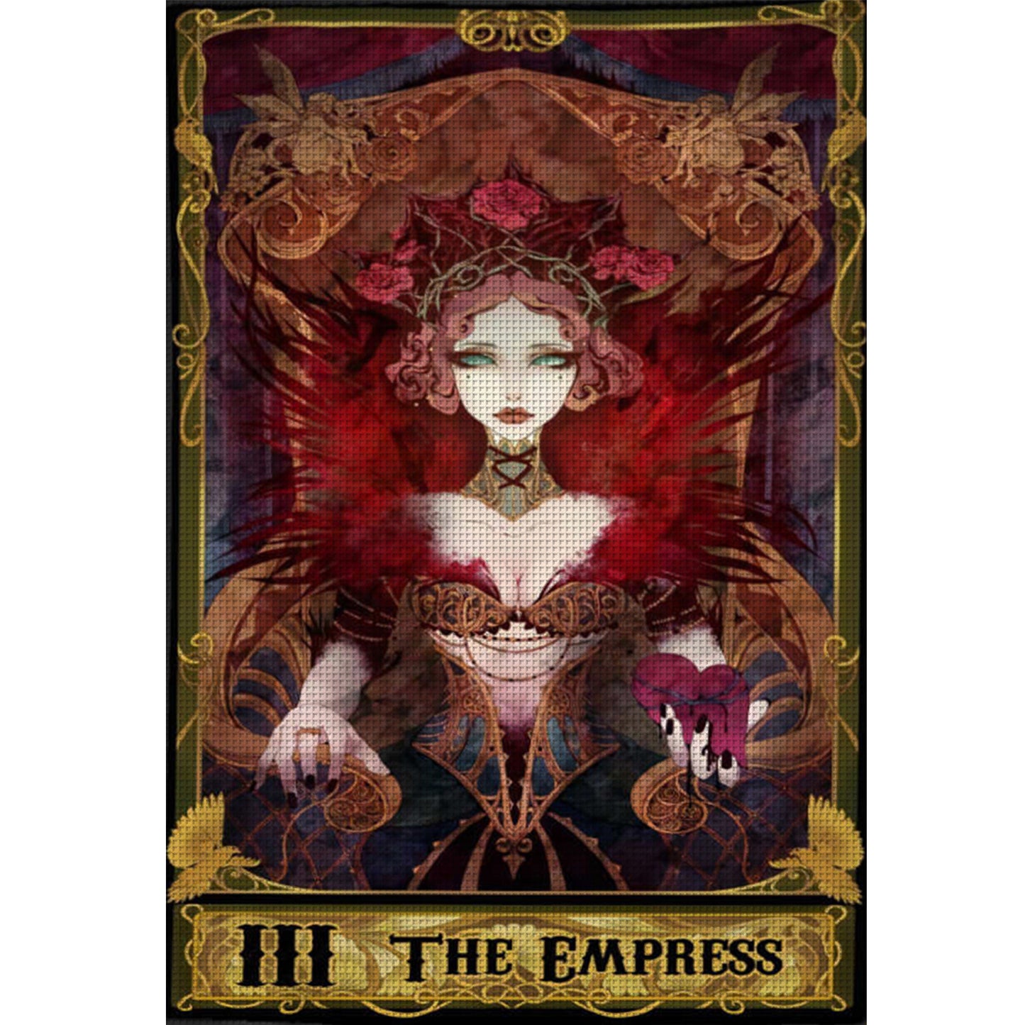 Tarot Series - The Empress - Full 11CT Stamped Cross Stitch 50x70CM - Huacan