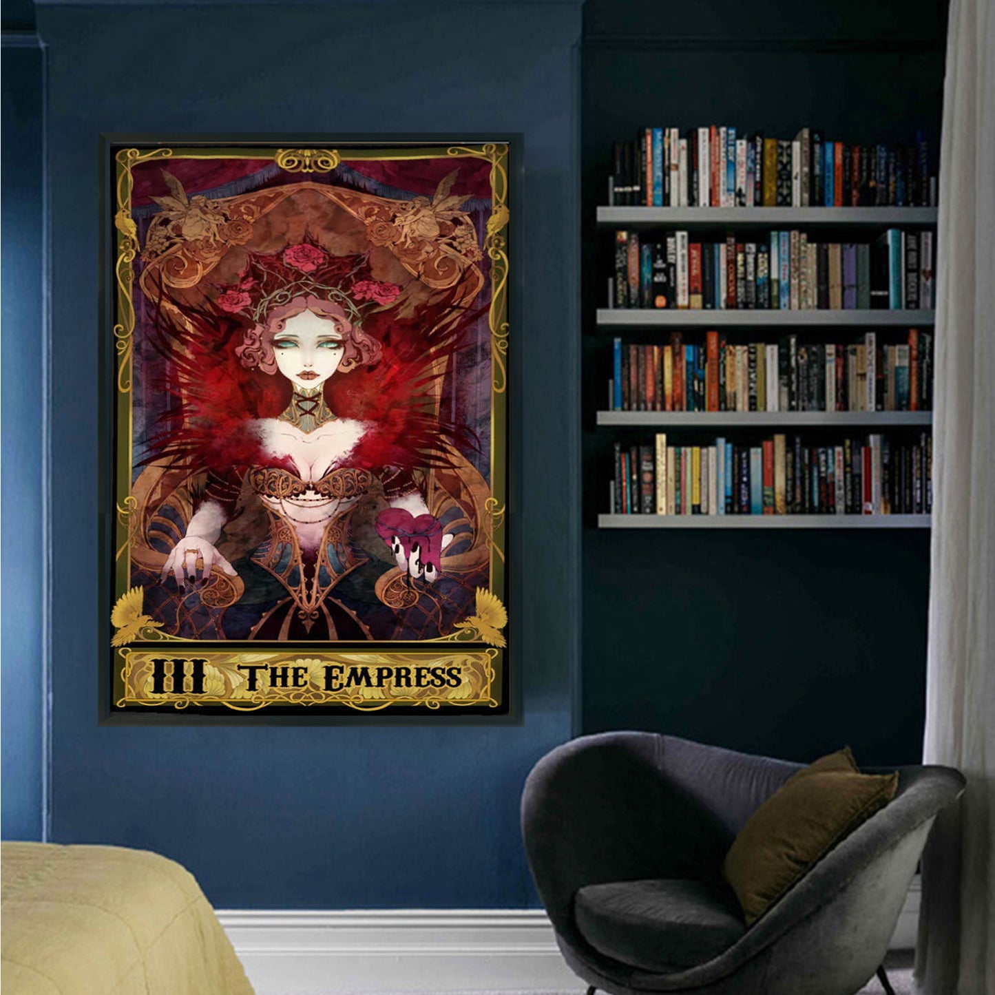 Tarot Series - The Empress - Full 11CT Stamped Cross Stitch 50x70CM - Huacan