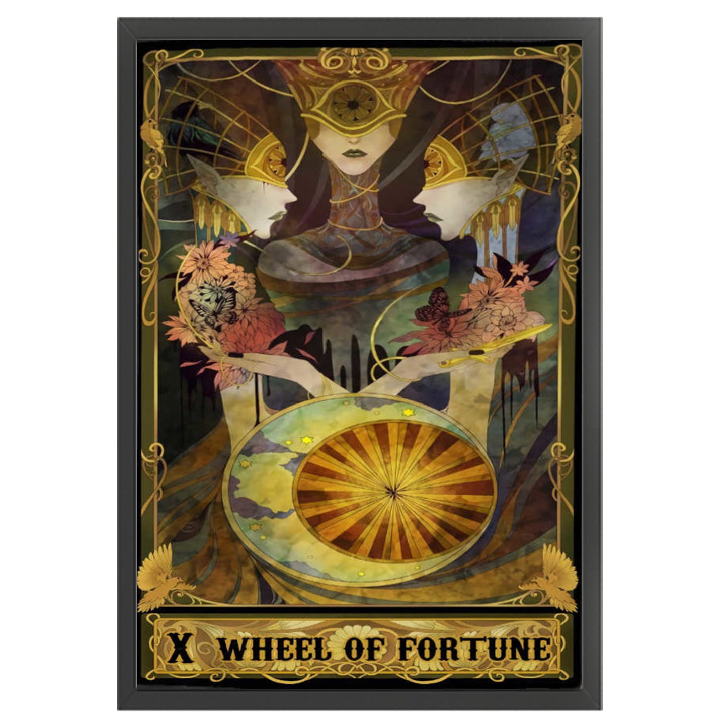 Tarot Series - Wheel Of Fortune - Full 11CT Stamped Cross Stitch 50x70CM - Huacan