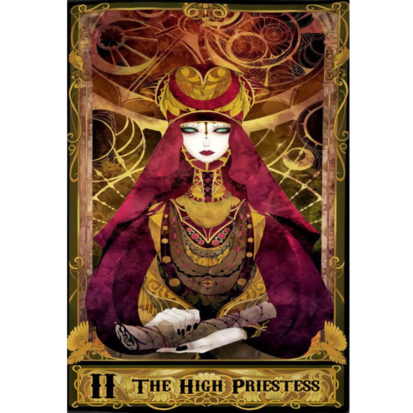 Tarot Series - The High Priestess - Full 11CT Stamped Cross Stitch 50x70CM - Huacan