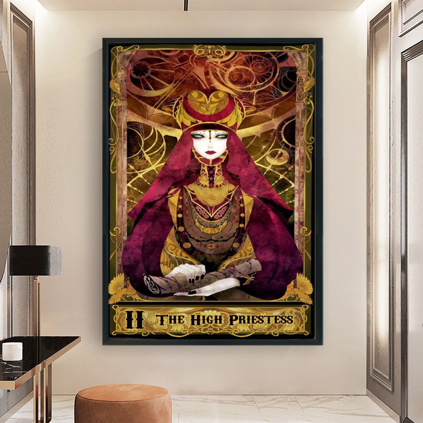 Tarot Series - The High Priestess - Full 11CT Stamped Cross Stitch 50x70CM - Huacan