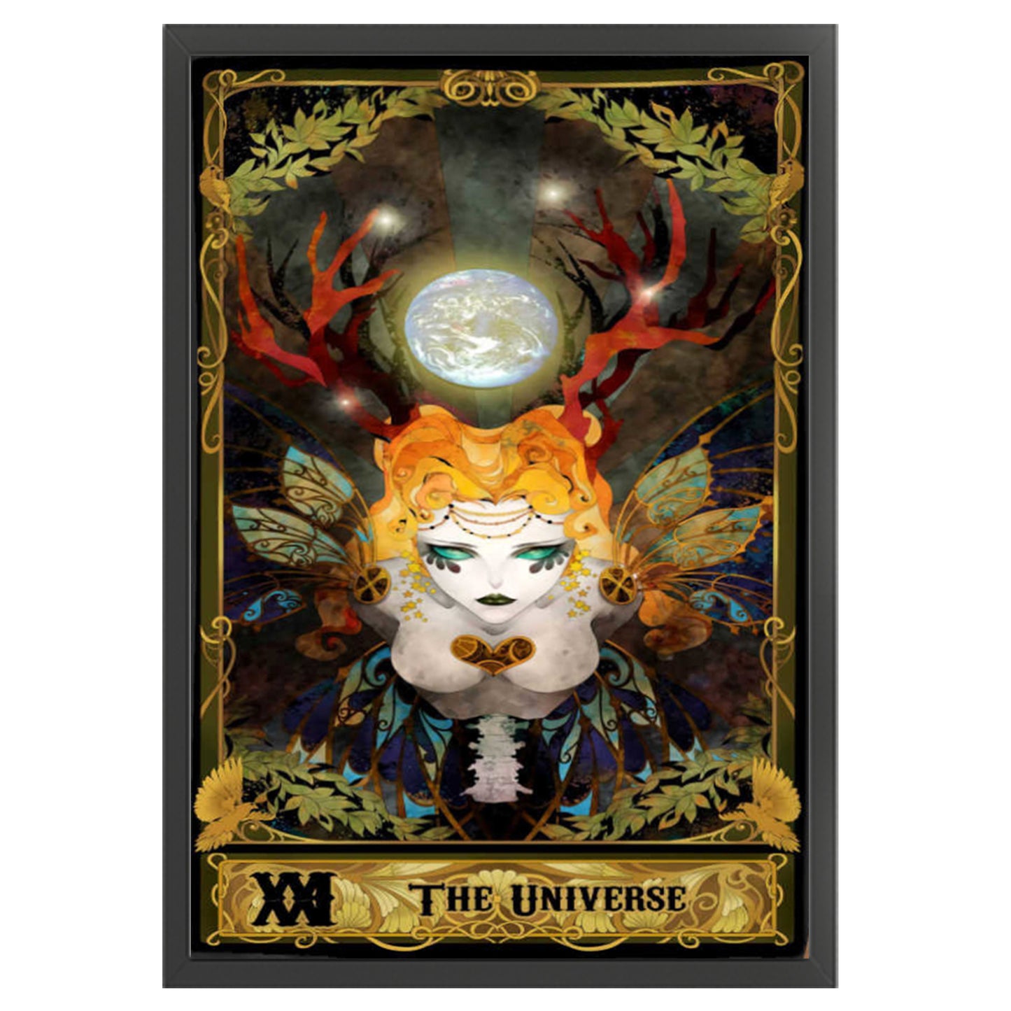 Tarot Series - The World - Full 11CT Stamped Cross Stitch 50x70CM - Huacan