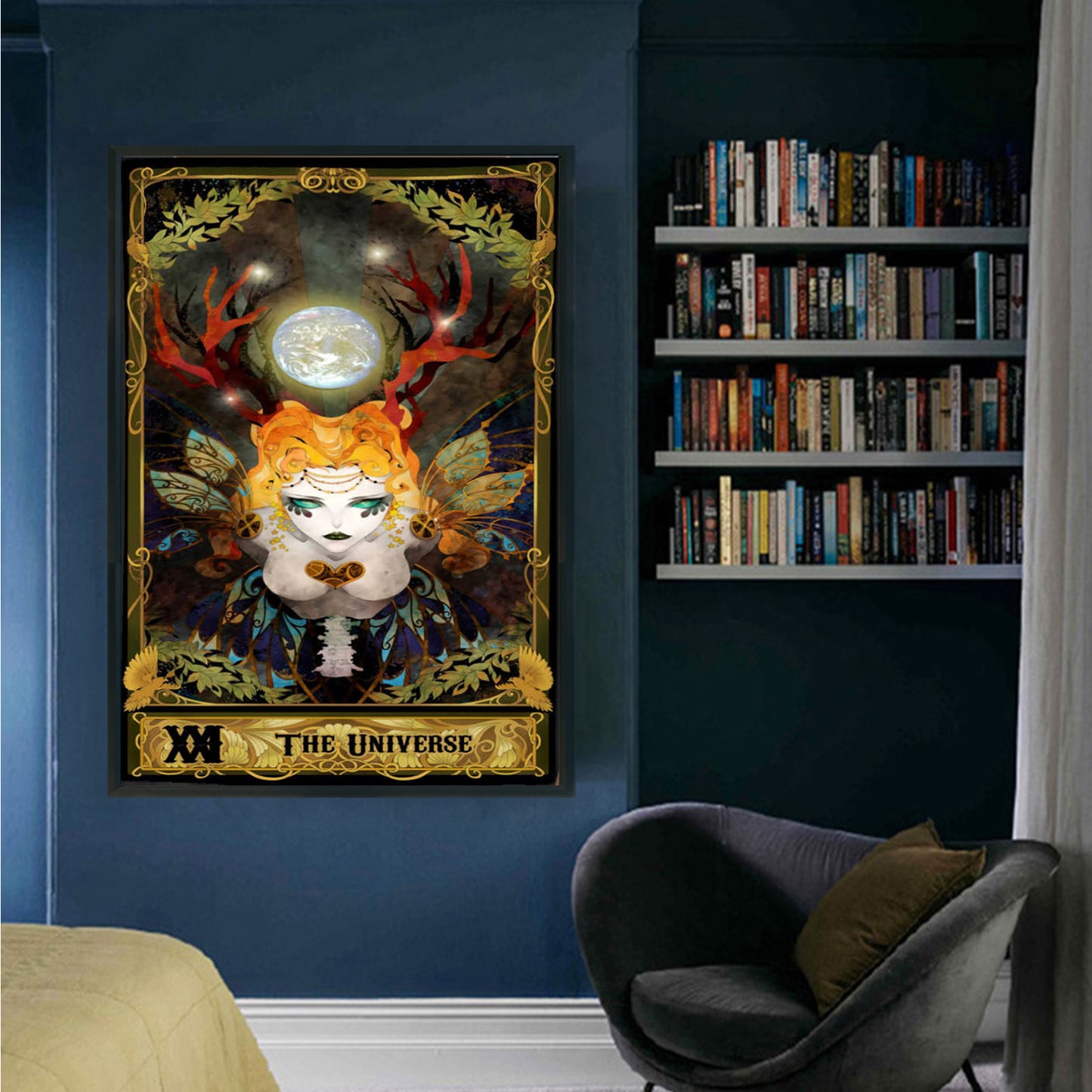 Tarot Series - The World - Full 11CT Stamped Cross Stitch 50x70CM - Huacan