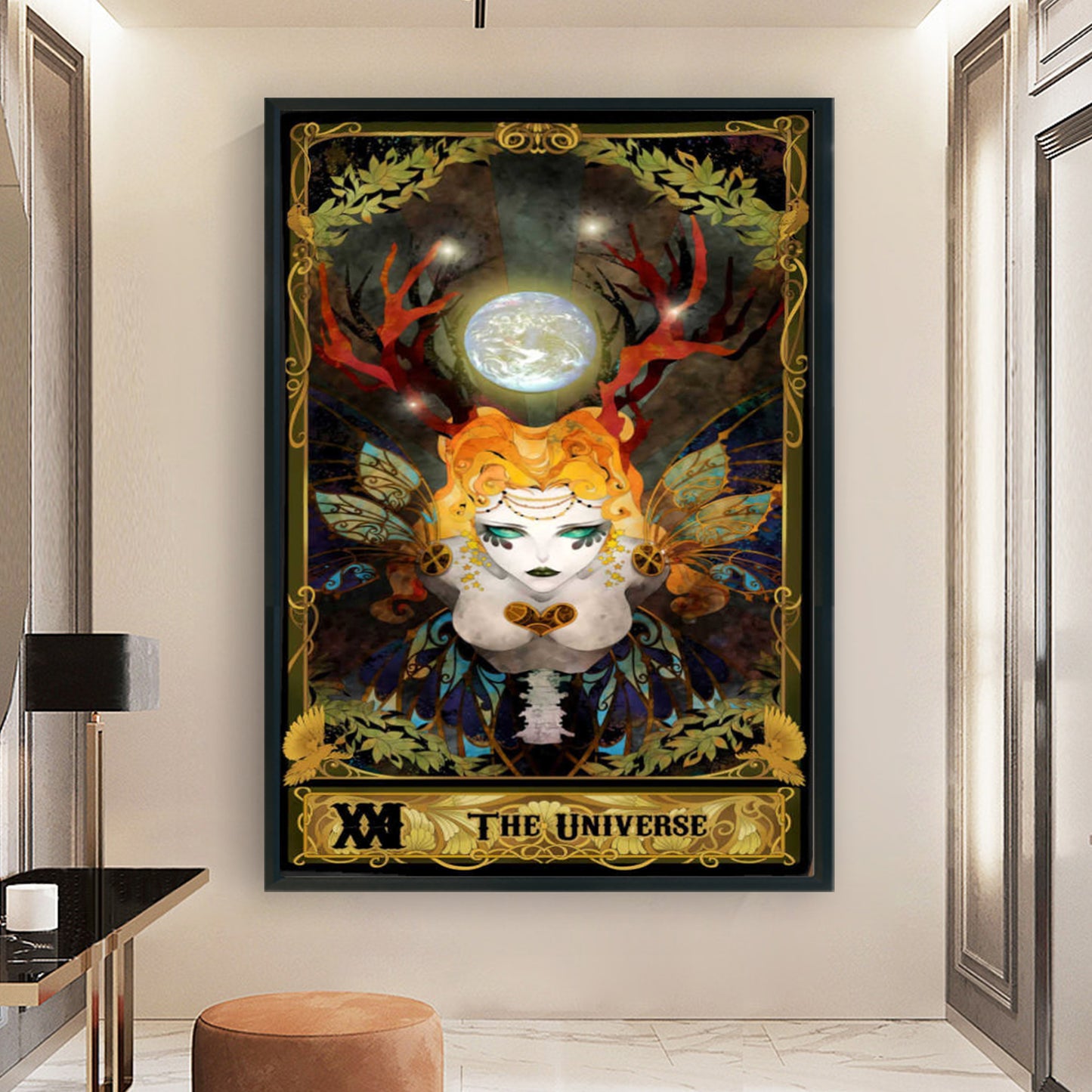 Tarot Series - The World - Full 11CT Stamped Cross Stitch 50x70CM - Huacan