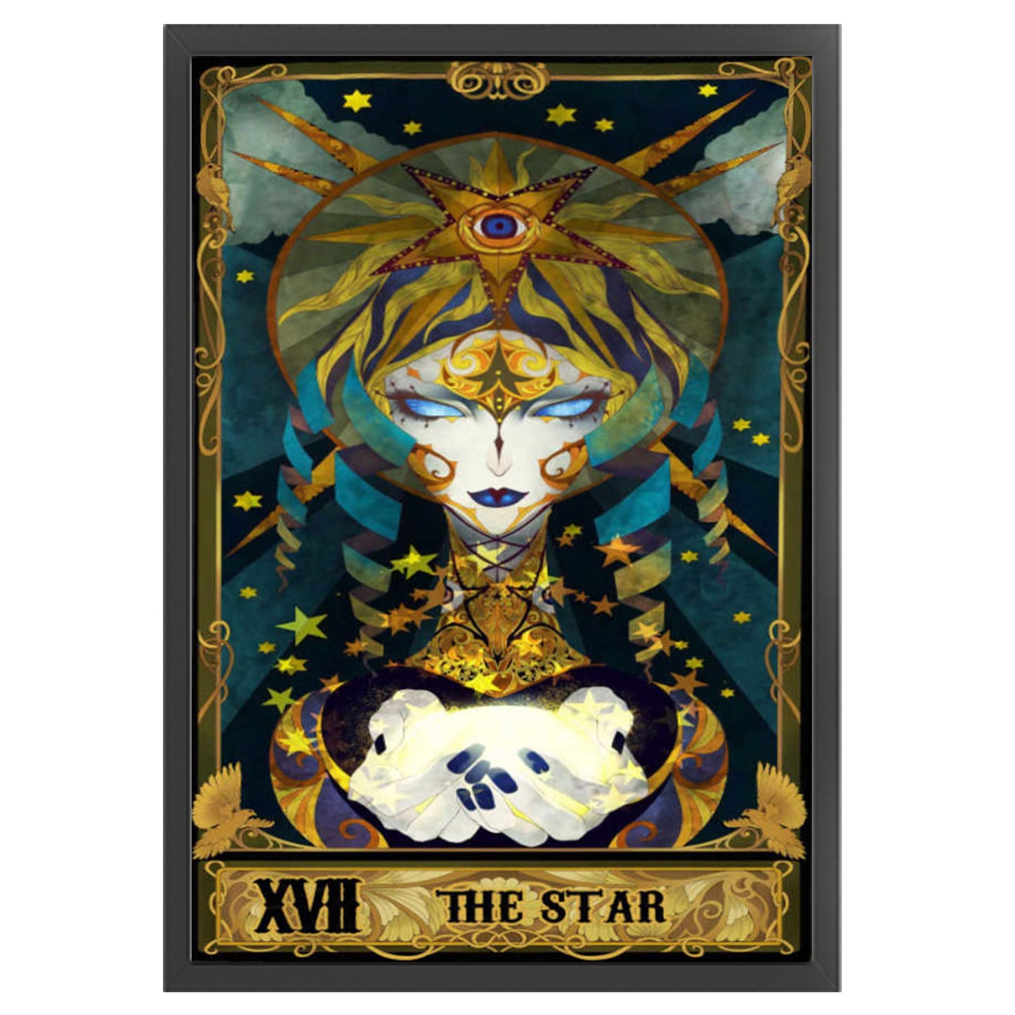 Tarot Series - The Stars - Full 11CT Stamped Cross Stitch 50x70CM - Huacan