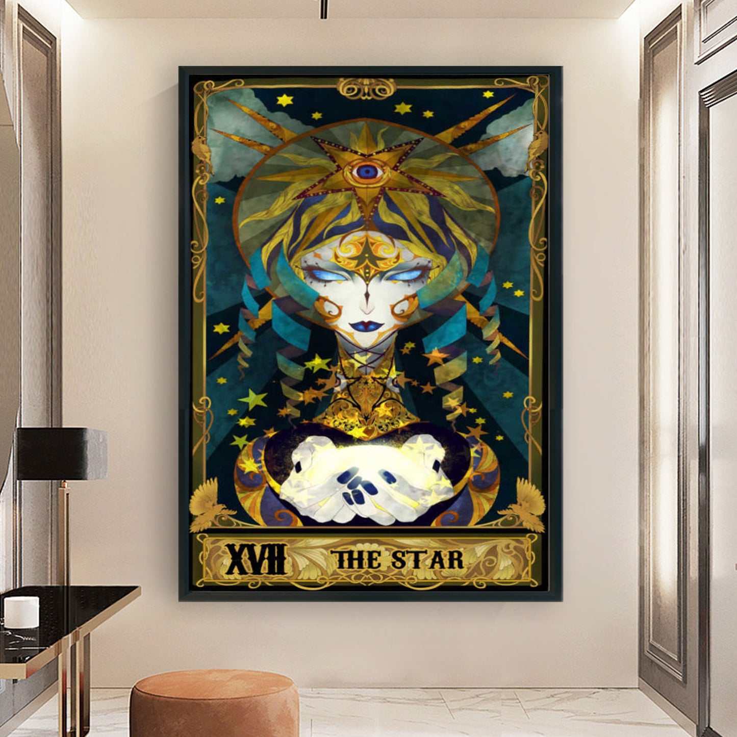 Tarot Series - The Stars - Full 11CT Stamped Cross Stitch 50x70CM - Huacan