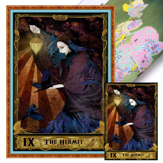 Tarot Series - The Hermit - Full 11CT Stamped Cross Stitch 50x70CM - Huacan