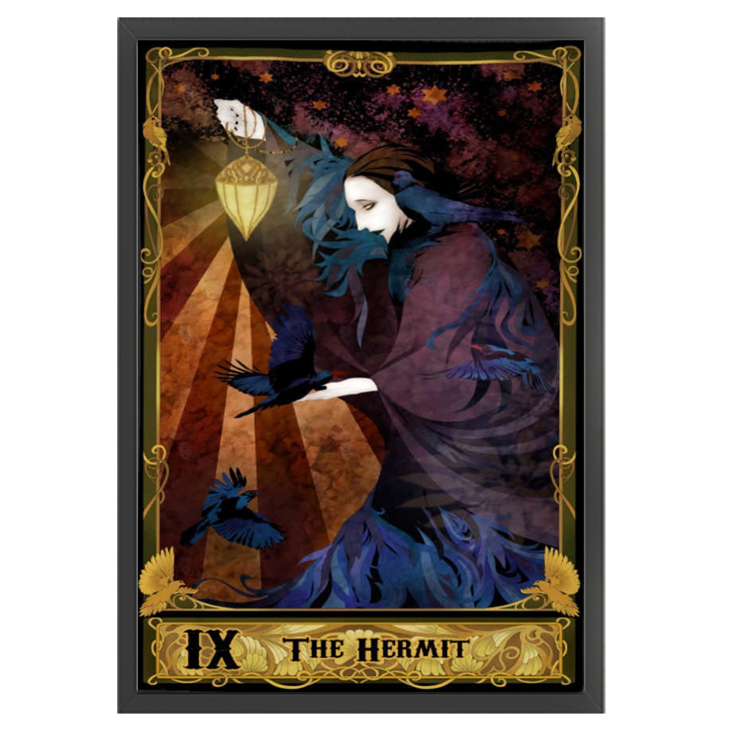 Tarot Series - The Hermit - Full 11CT Stamped Cross Stitch 50x70CM - Huacan