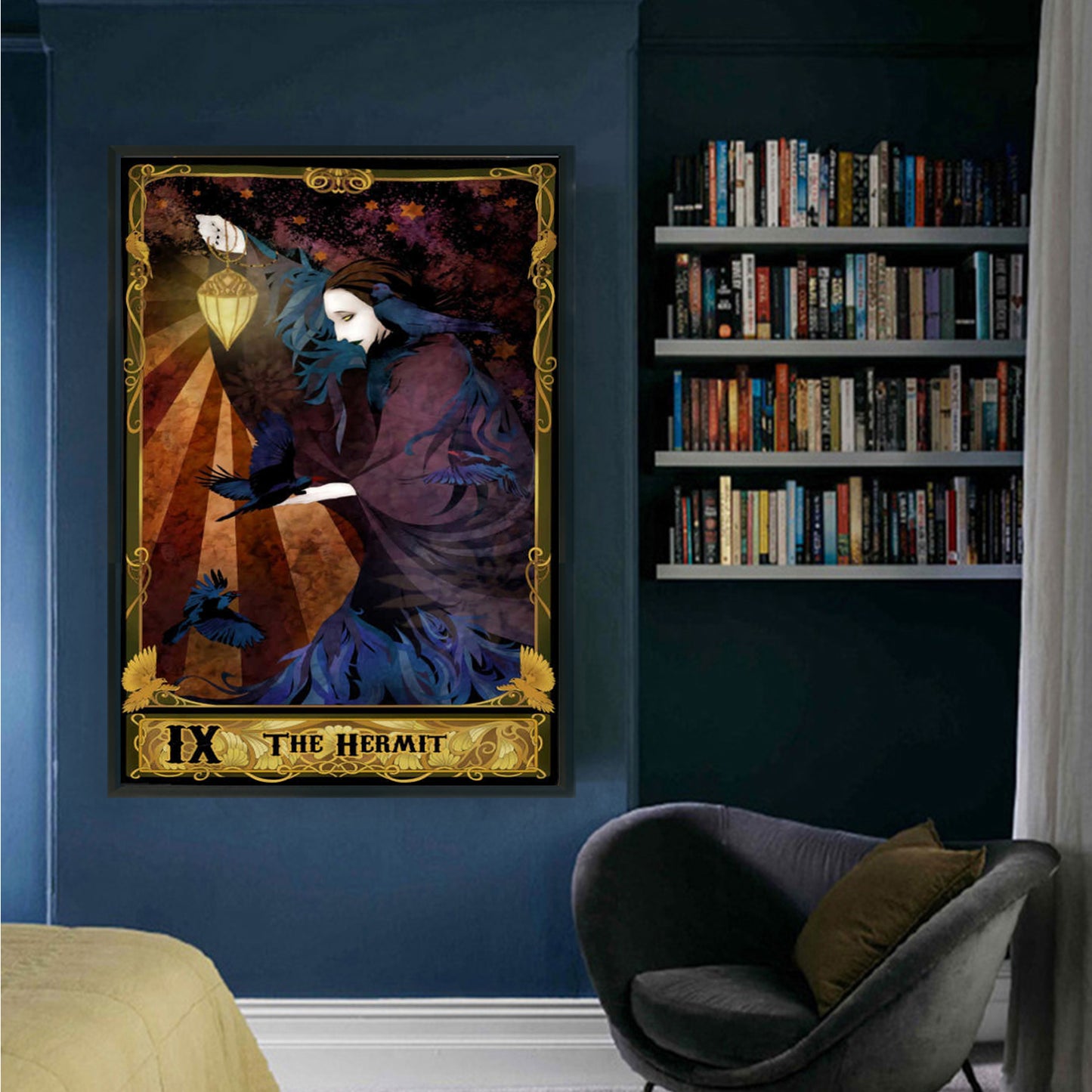Tarot Series - The Hermit - Full 11CT Stamped Cross Stitch 50x70CM - Huacan