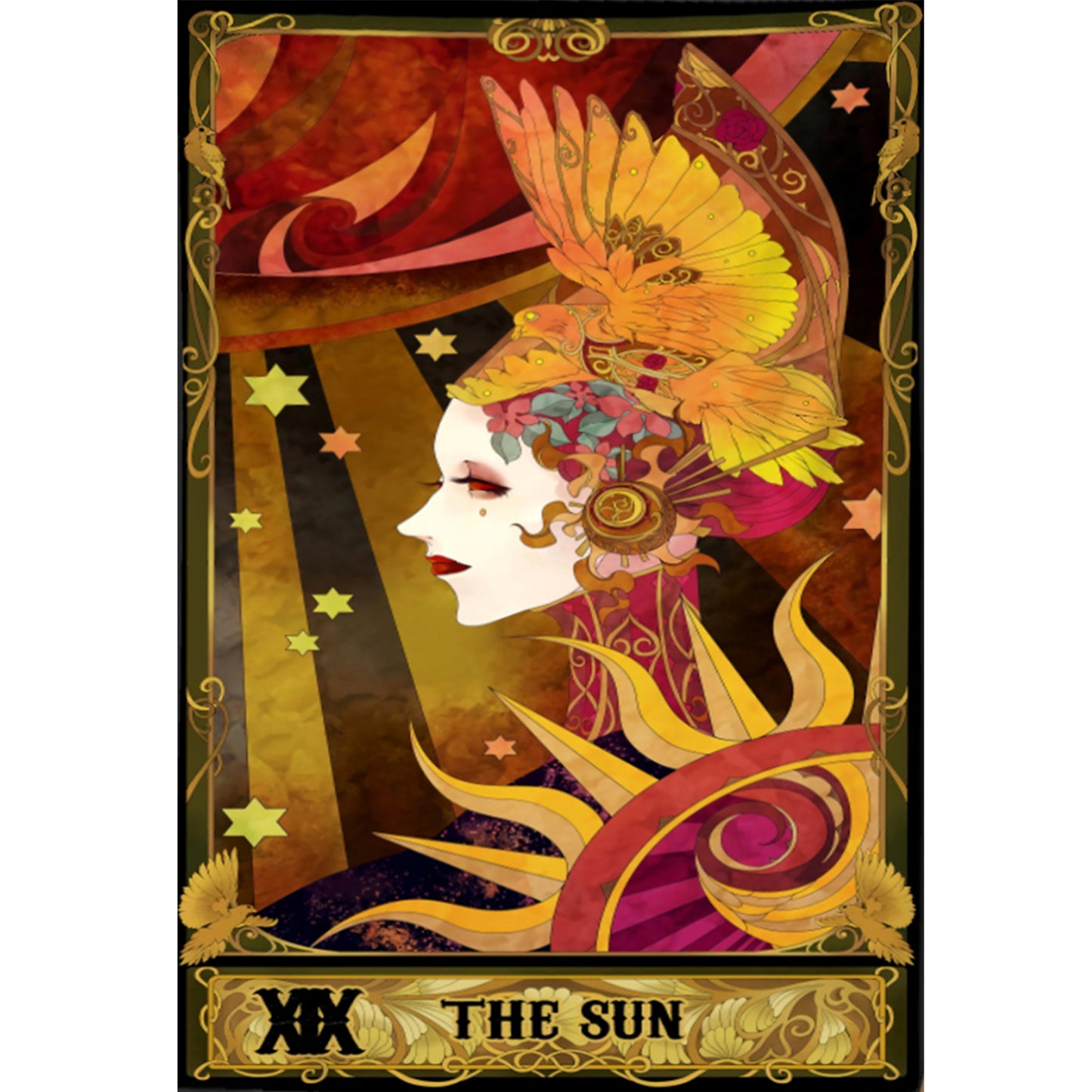 Tarot Series - The Sun - Full 11CT Stamped Cross Stitch 50x70CM - Huacan