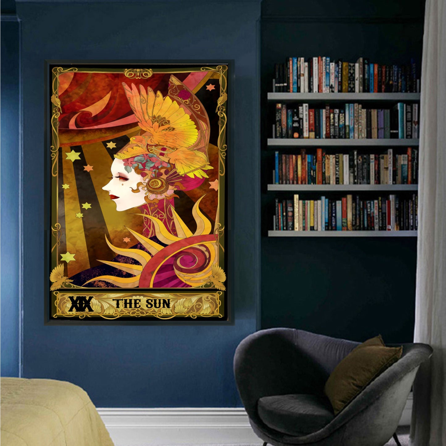 Tarot Series - The Sun - Full 11CT Stamped Cross Stitch 50x70CM - Huacan