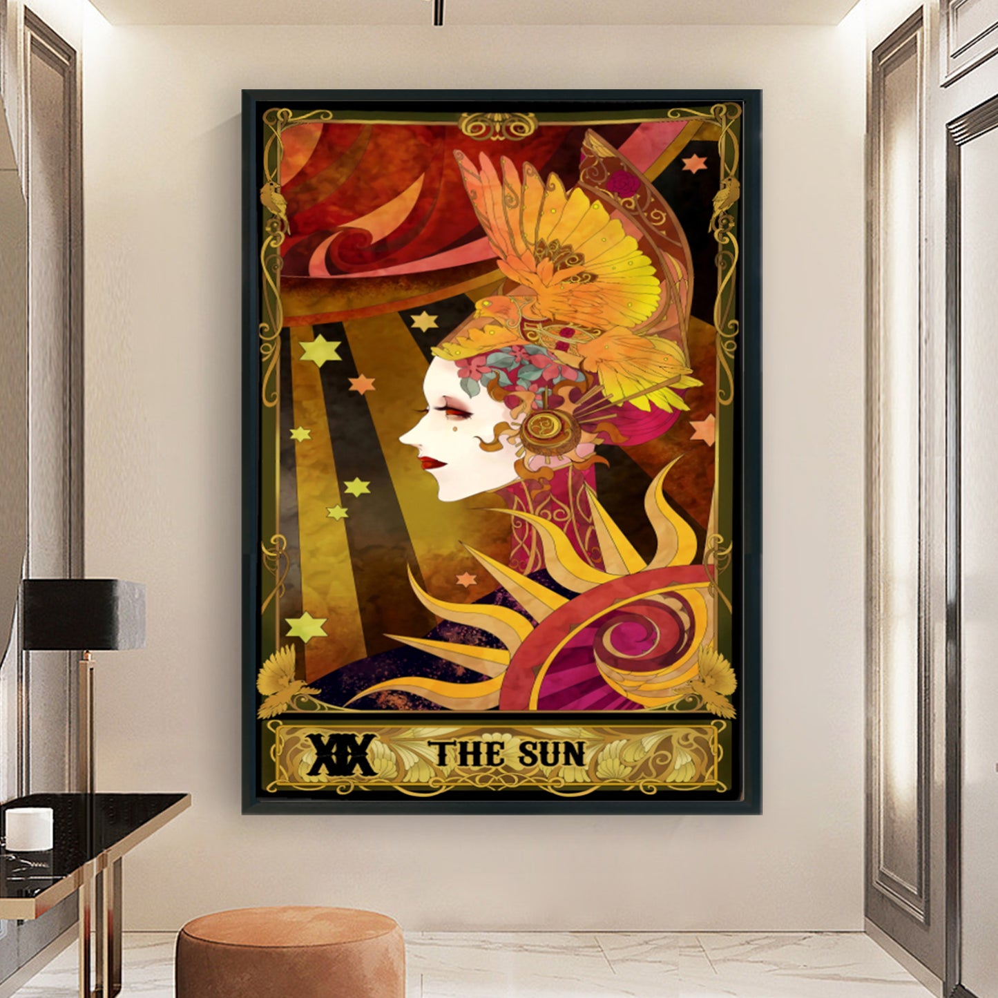 Tarot Series - The Sun - Full 11CT Stamped Cross Stitch 50x70CM - Huacan