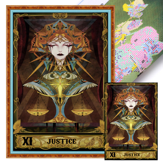 Tarot Series - Justice - Full 11CT Stamped Cross Stitch 50x70CM - Huacan