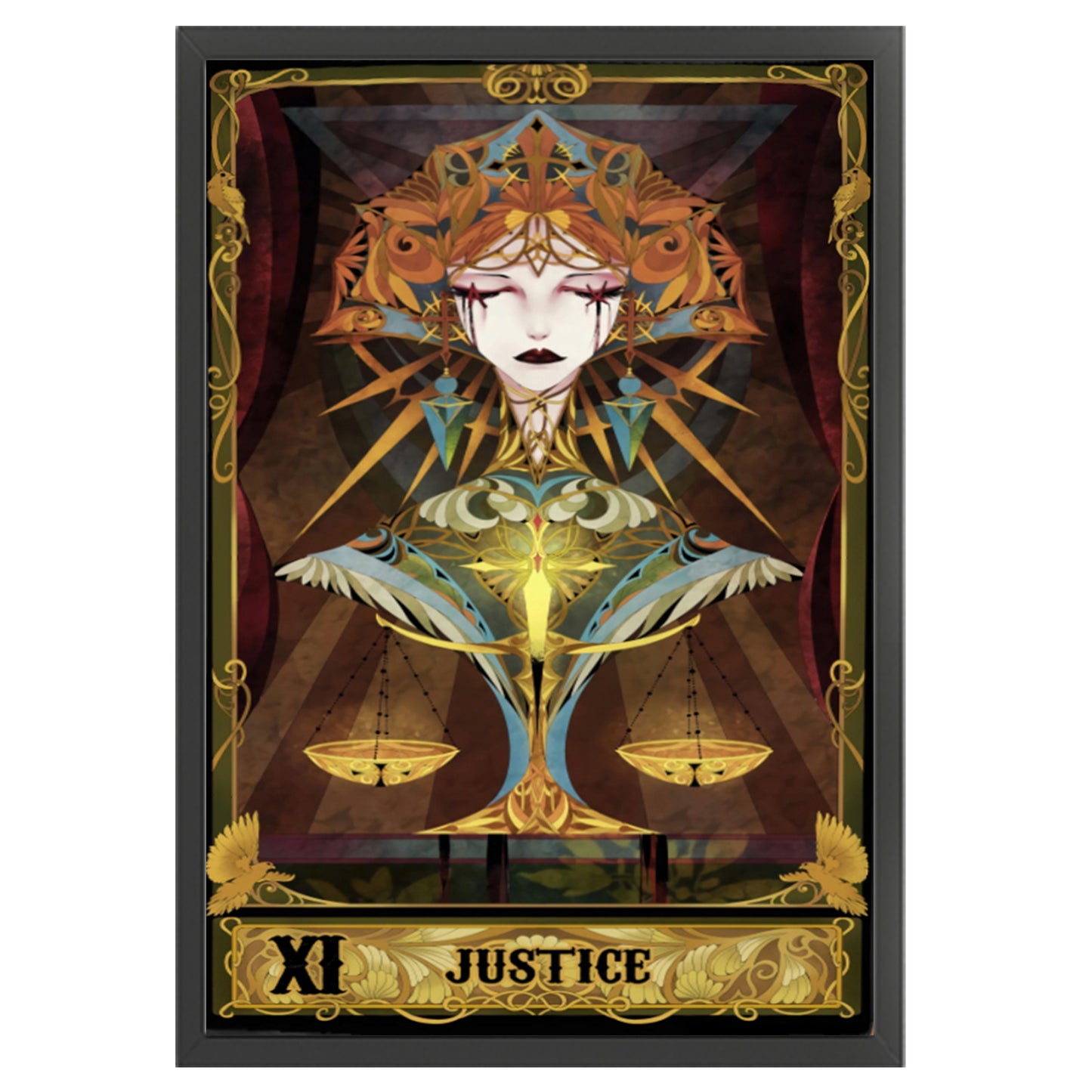 Tarot Series - Justice - Full 11CT Stamped Cross Stitch 50x70CM - Huacan