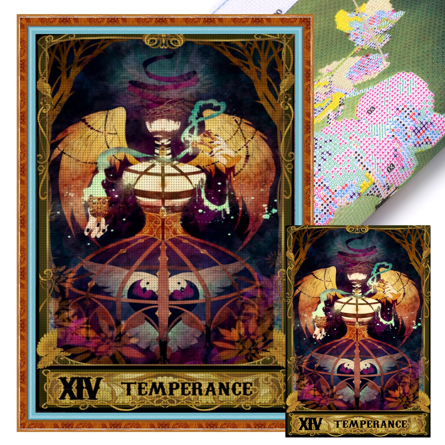 Tarot Series - Temperance - Full 11CT Stamped Cross Stitch 50x70CM - Huacan