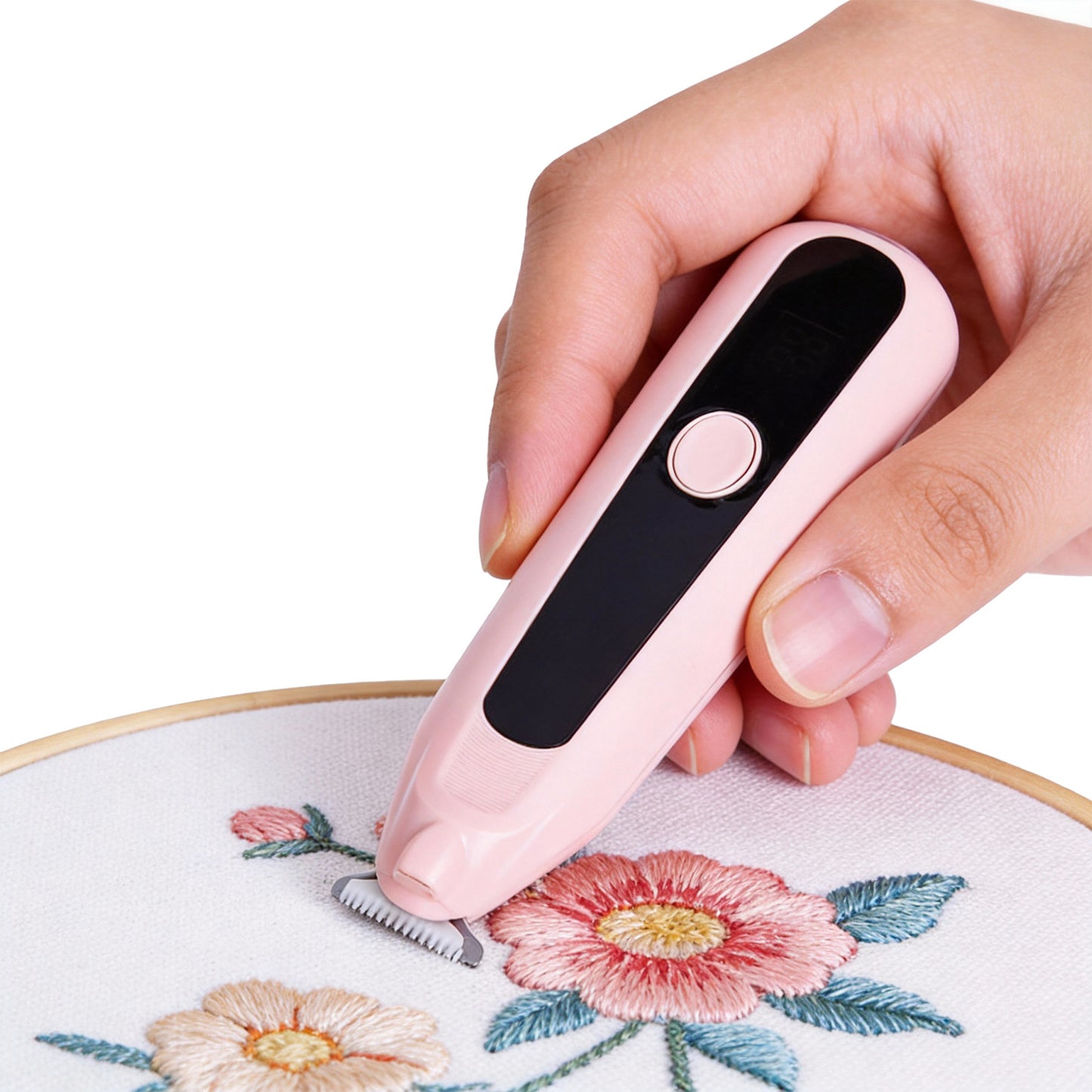 Electric Professional Seam Ripper Rechargeable Stitches Eraser for Embroidery Embroidery Tools for Women Mothers Beginners Enthusiasts (Pink)