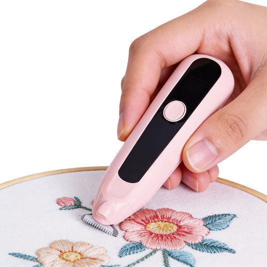 Electric Professional Seam Ripper Rechargeable Stitches Eraser for Embroidery Embroidery Tools for Women Mothers Beginners Enthusiasts (Pink)